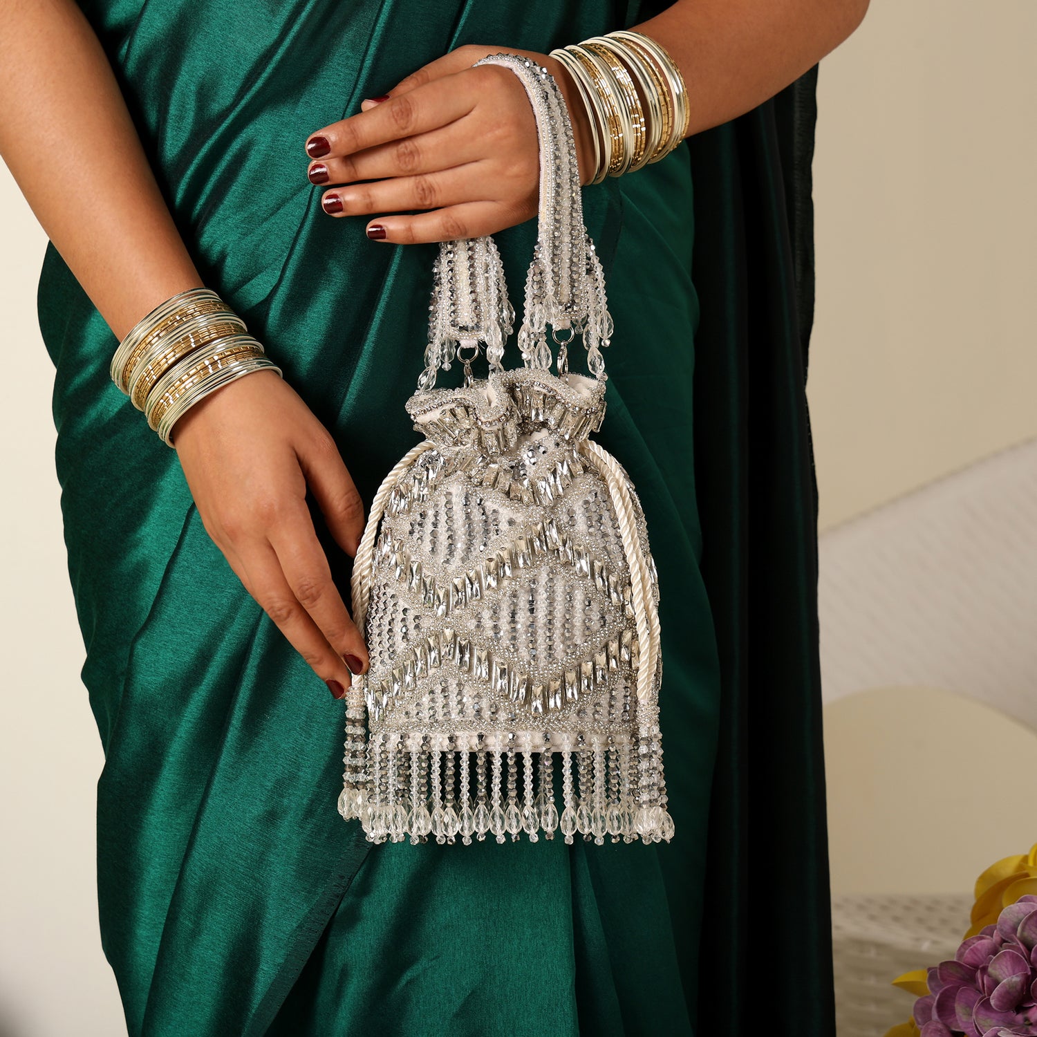 Fiza Grey Bucket Bag