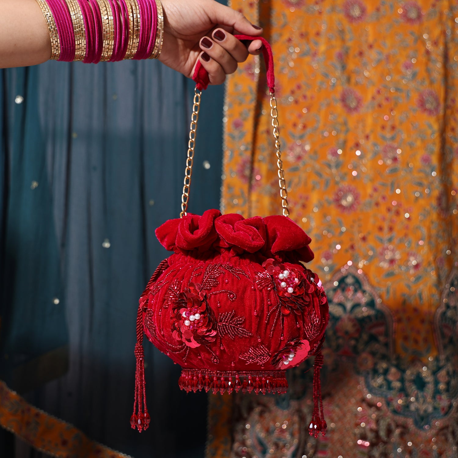 Kumkum Red Potli Bag