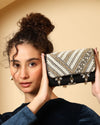 Aabroo black flap bag