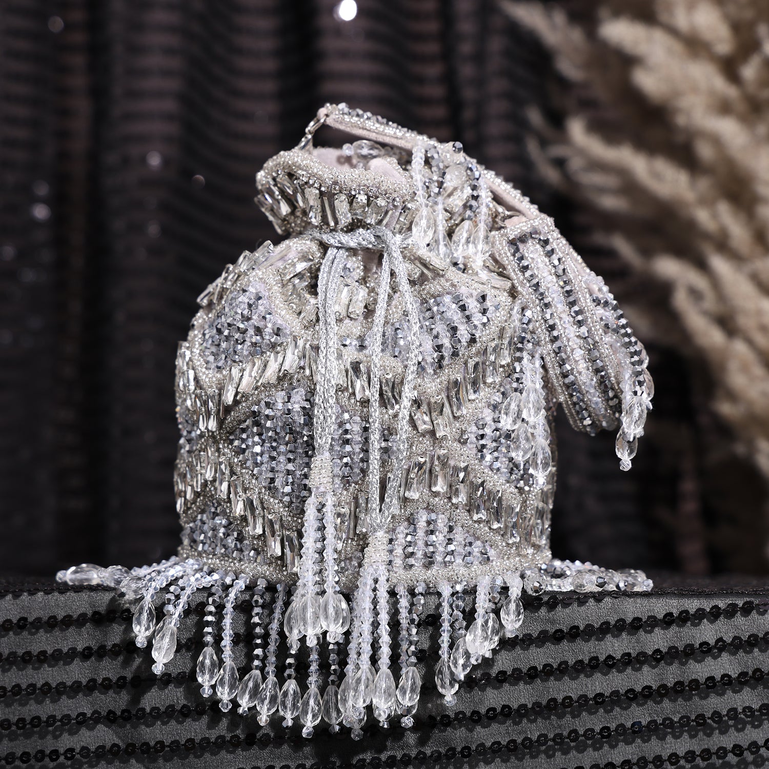 Fiza Grey Bucket Bag