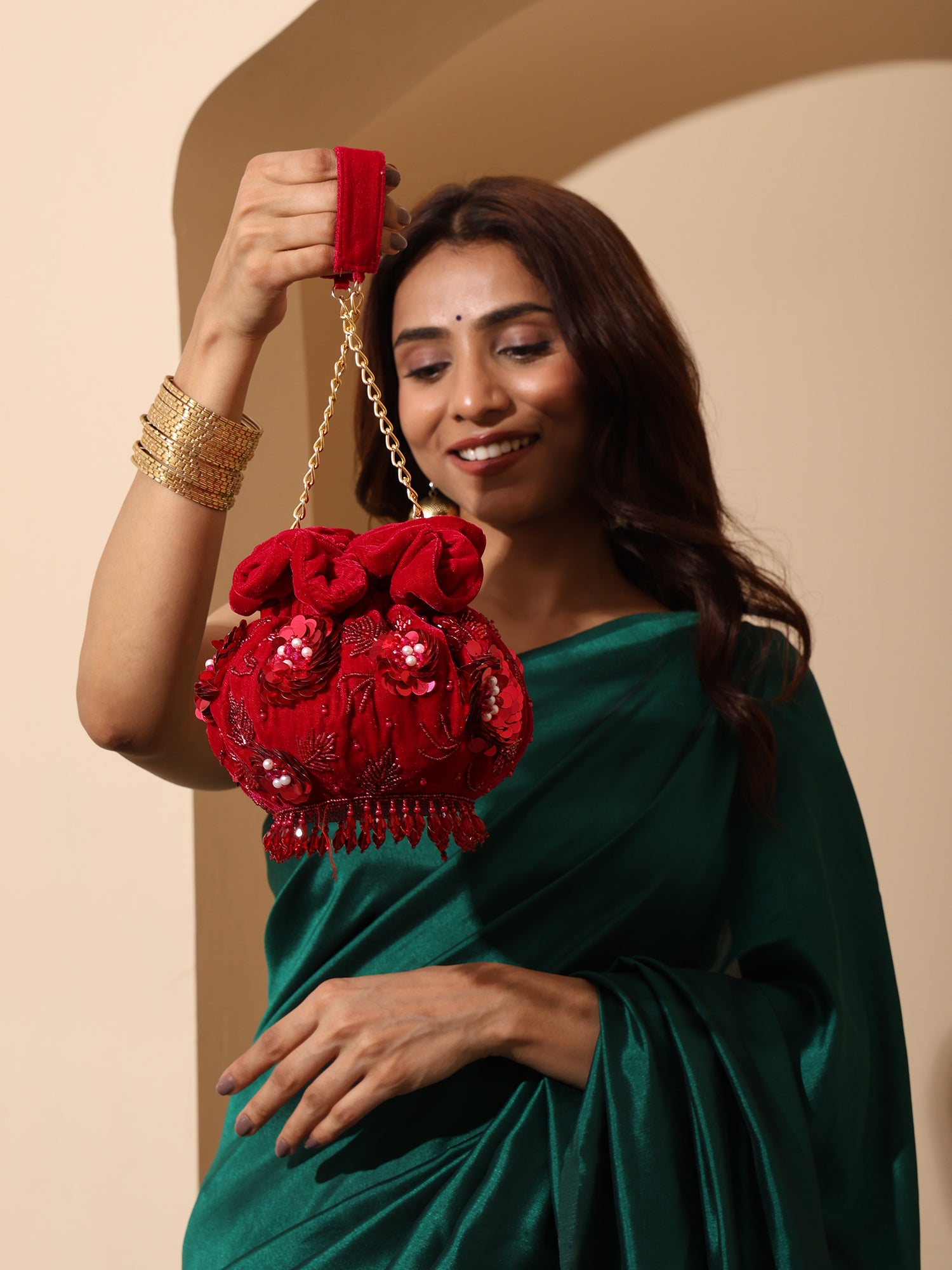 Kumkum Red Potli Bag