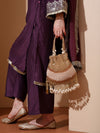 Ranya Golden Cutdana potli Bag