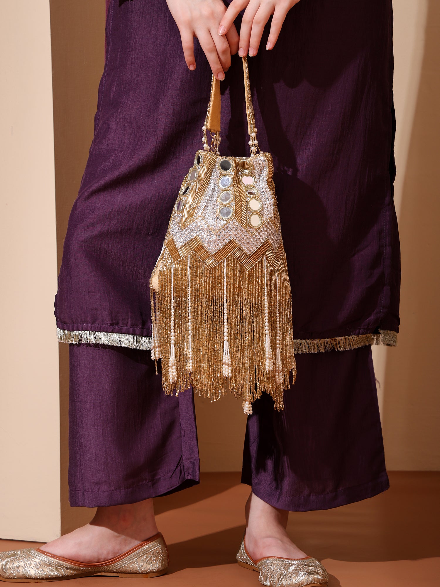 Sitara Golden potli bag
