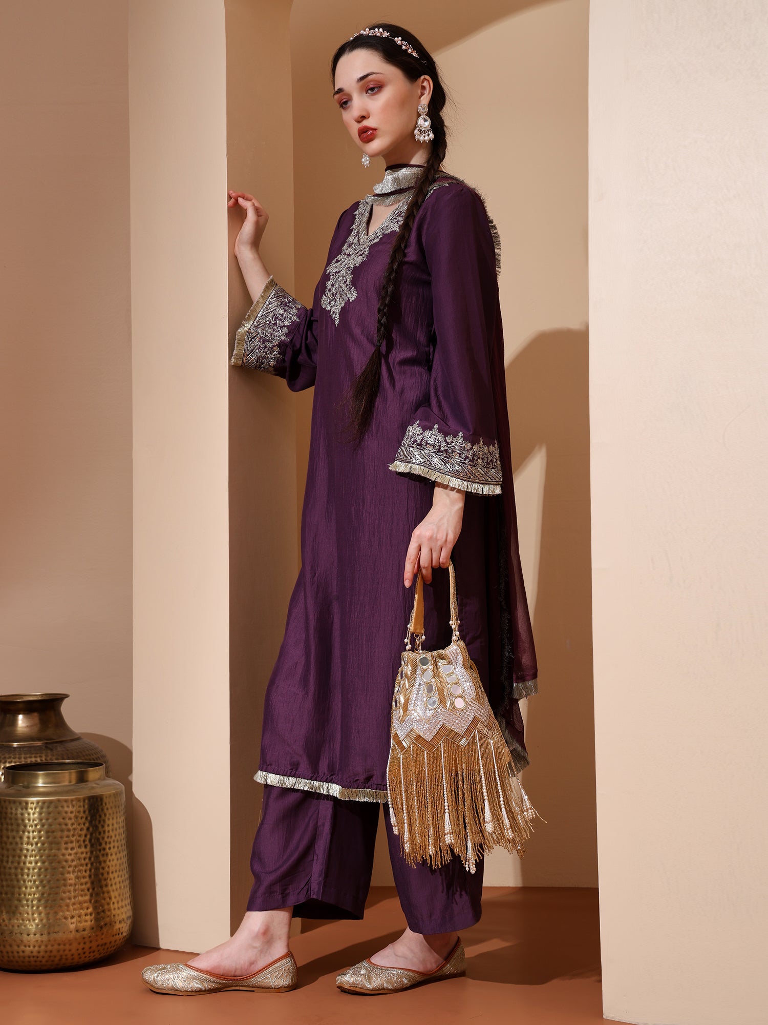 Sitara Golden potli bag