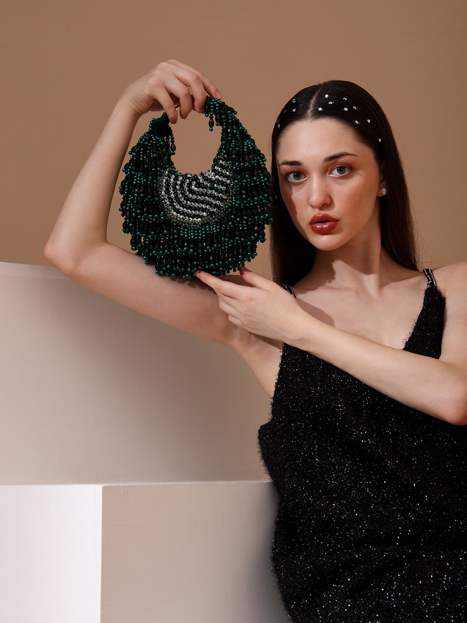 Rhea Green Moon Bag