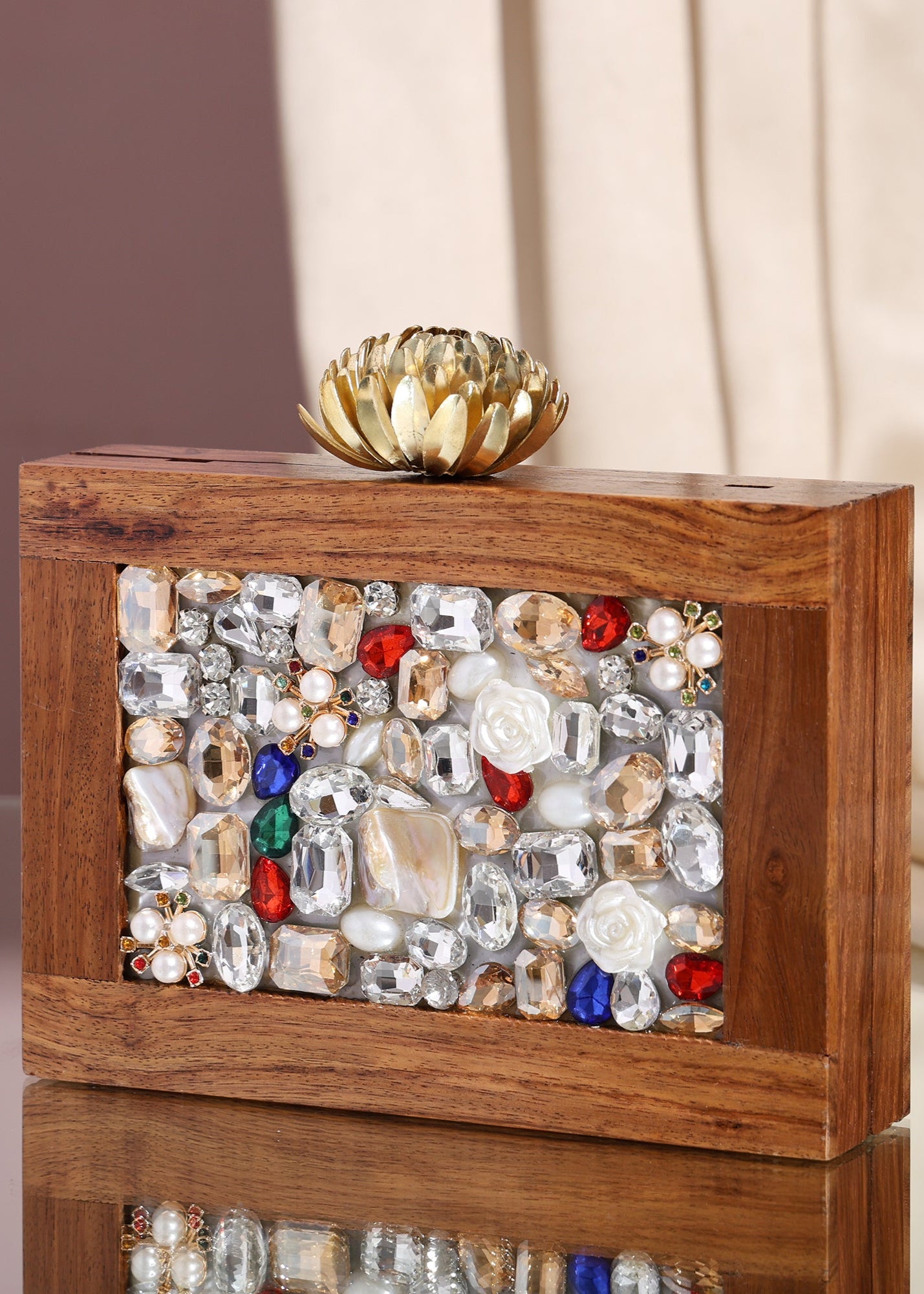 Liora Wooden Clutch