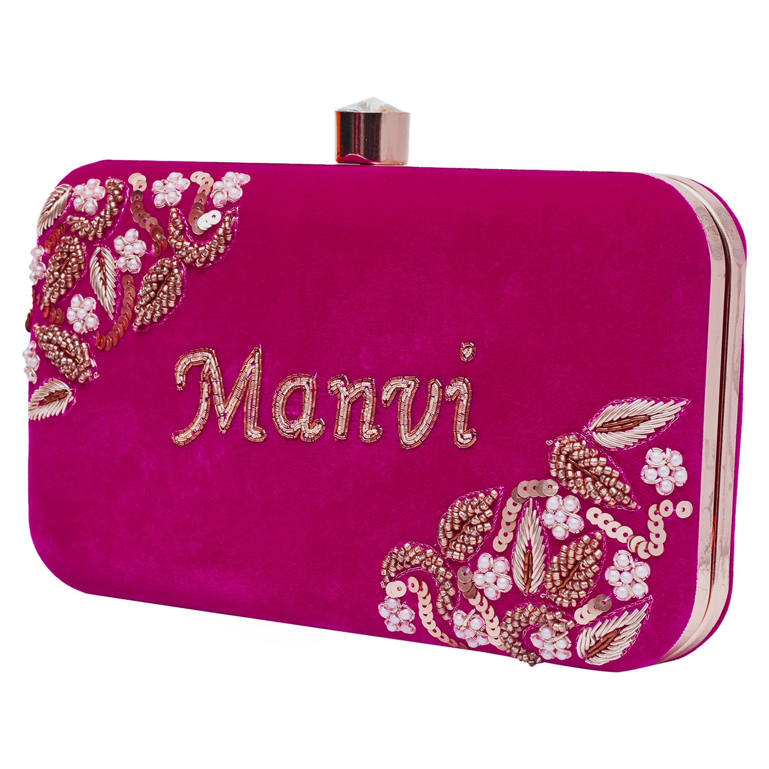 Magenta Pink Customised Clutch Bag