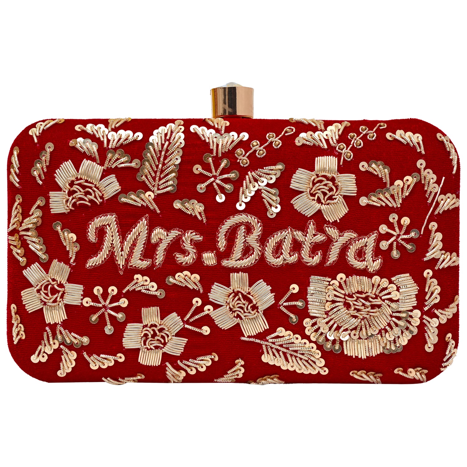 Signature Scarlet Personalized Clutch