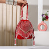 Mahira  Red Velvet Bucket Potli Bag