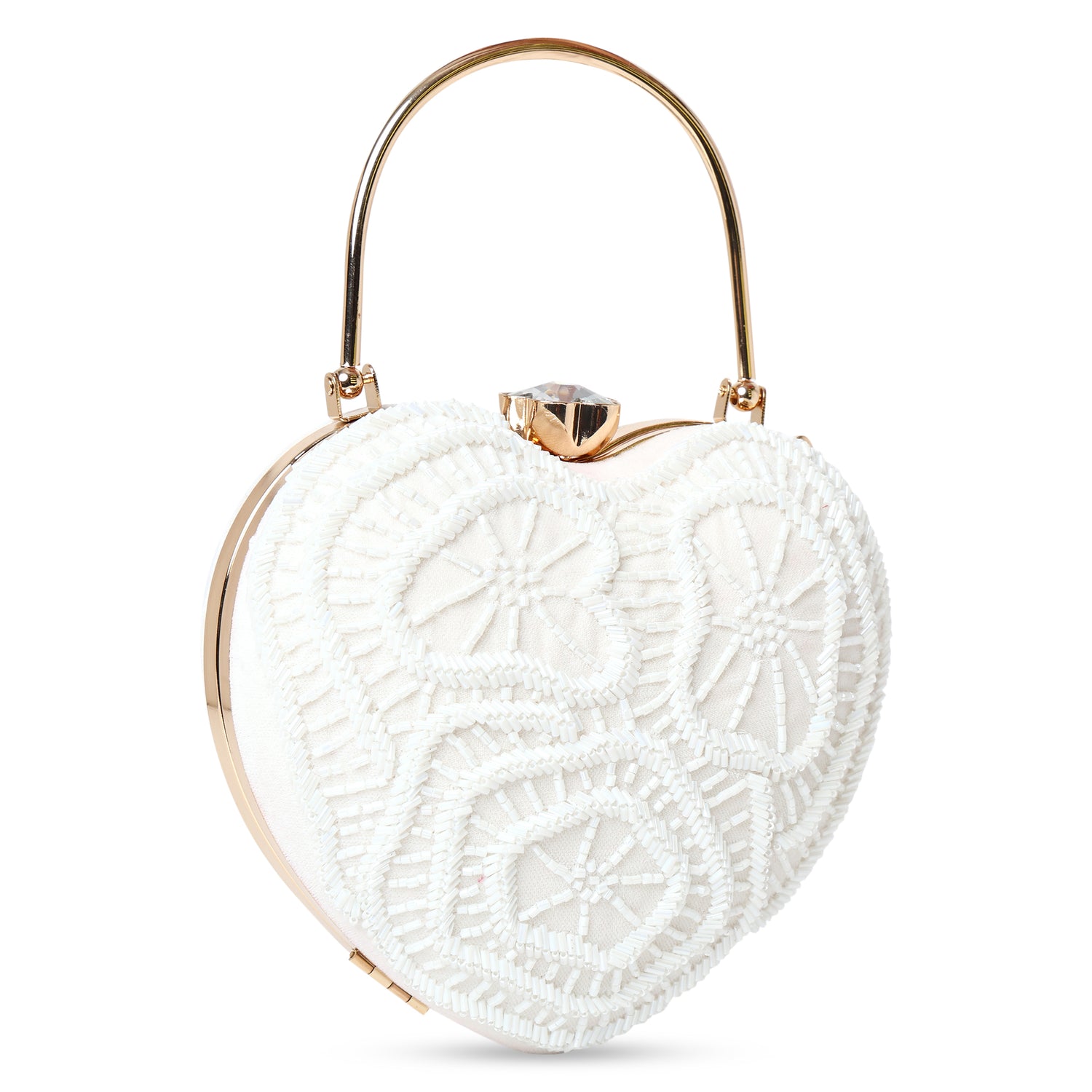 CUPID'S WHITE HEART BAG