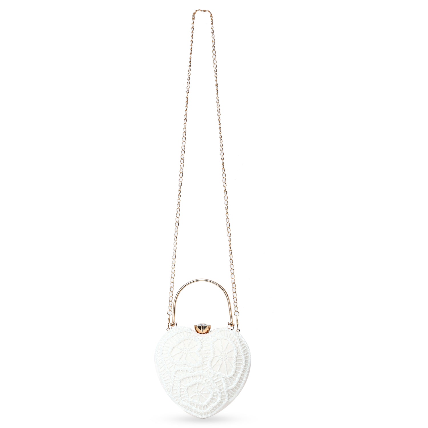 CUPID'S WHITE HEART BAG