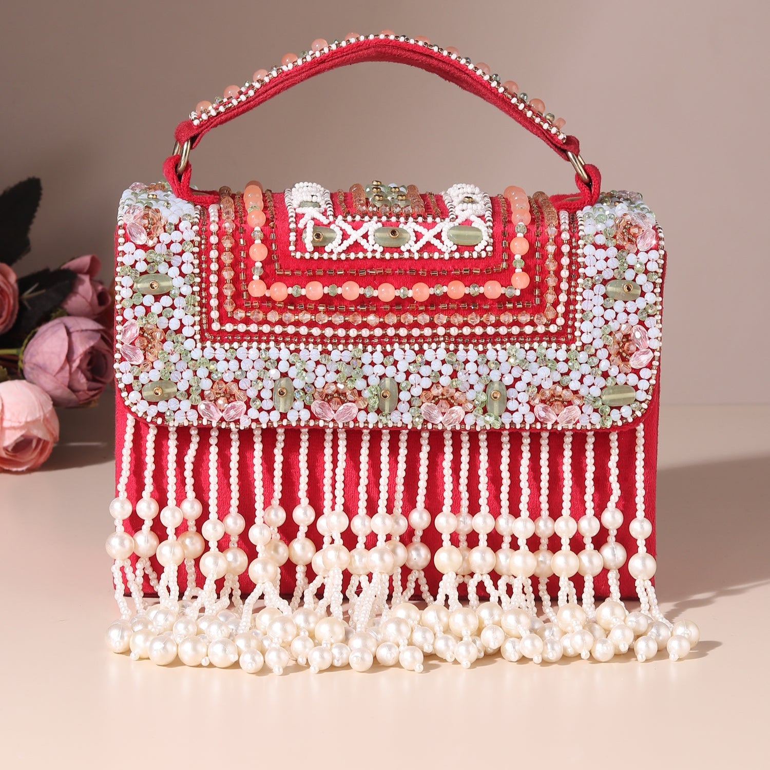 CRIMSON BOX CLUTCH
