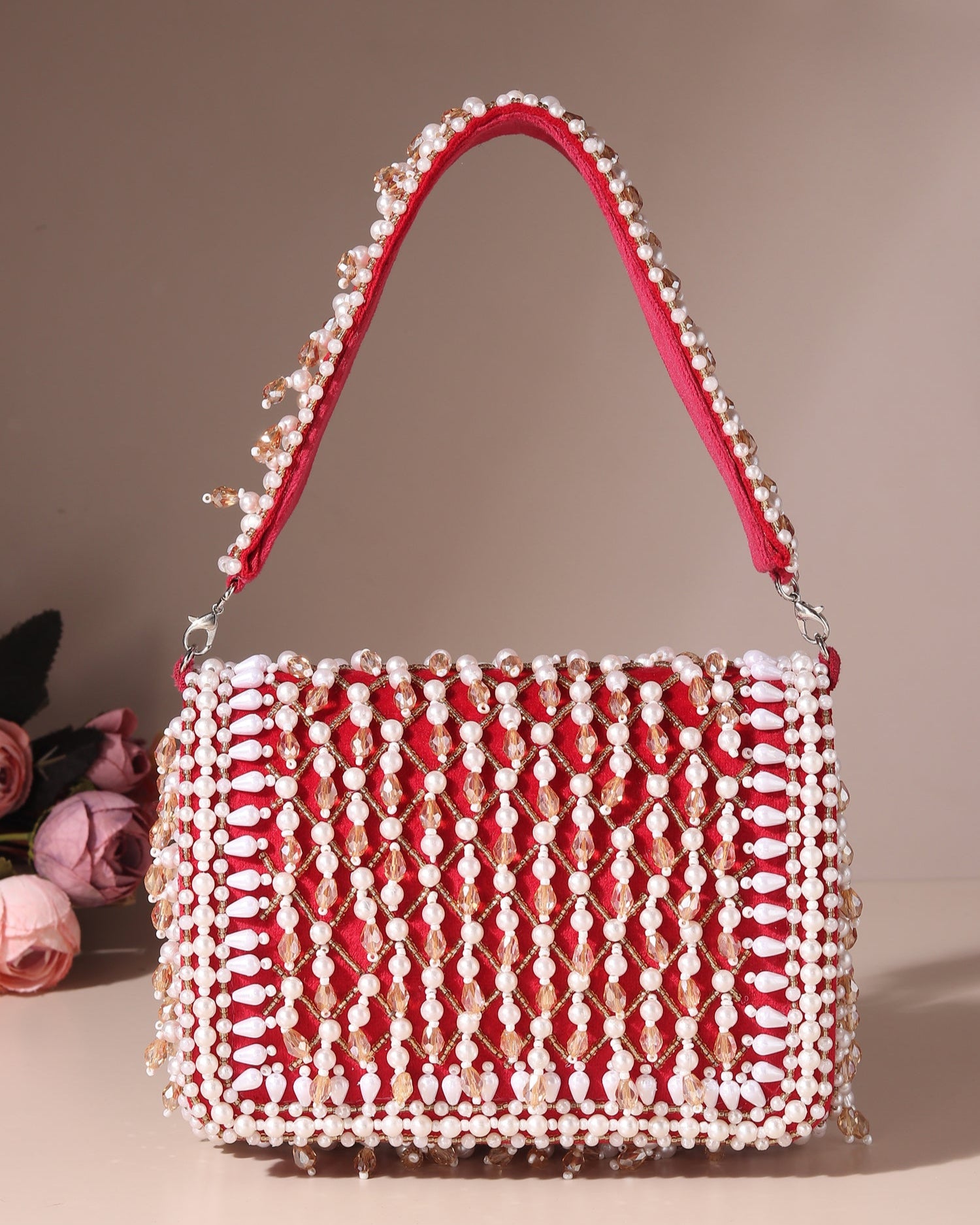 Jhalak red flap bag