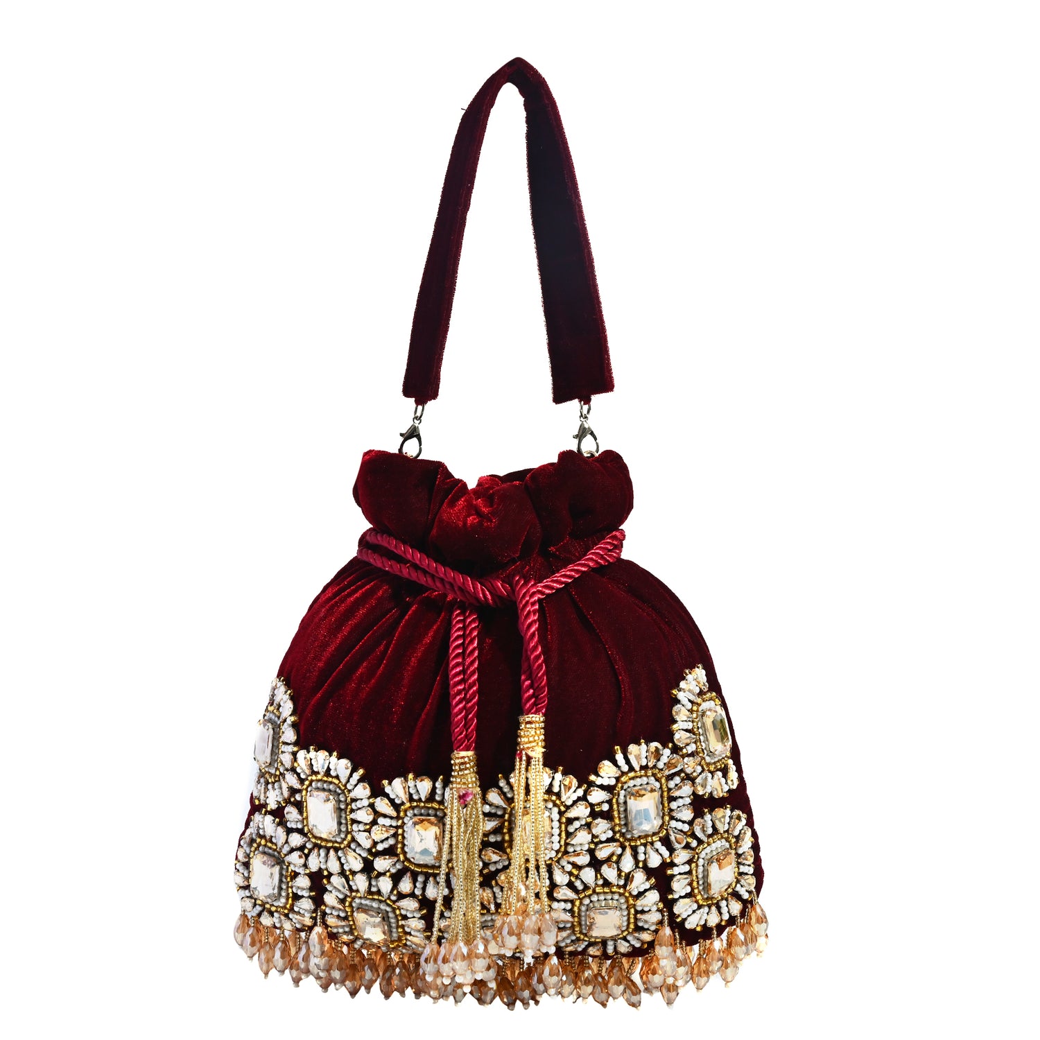 Noori Mehroon Potli Bag