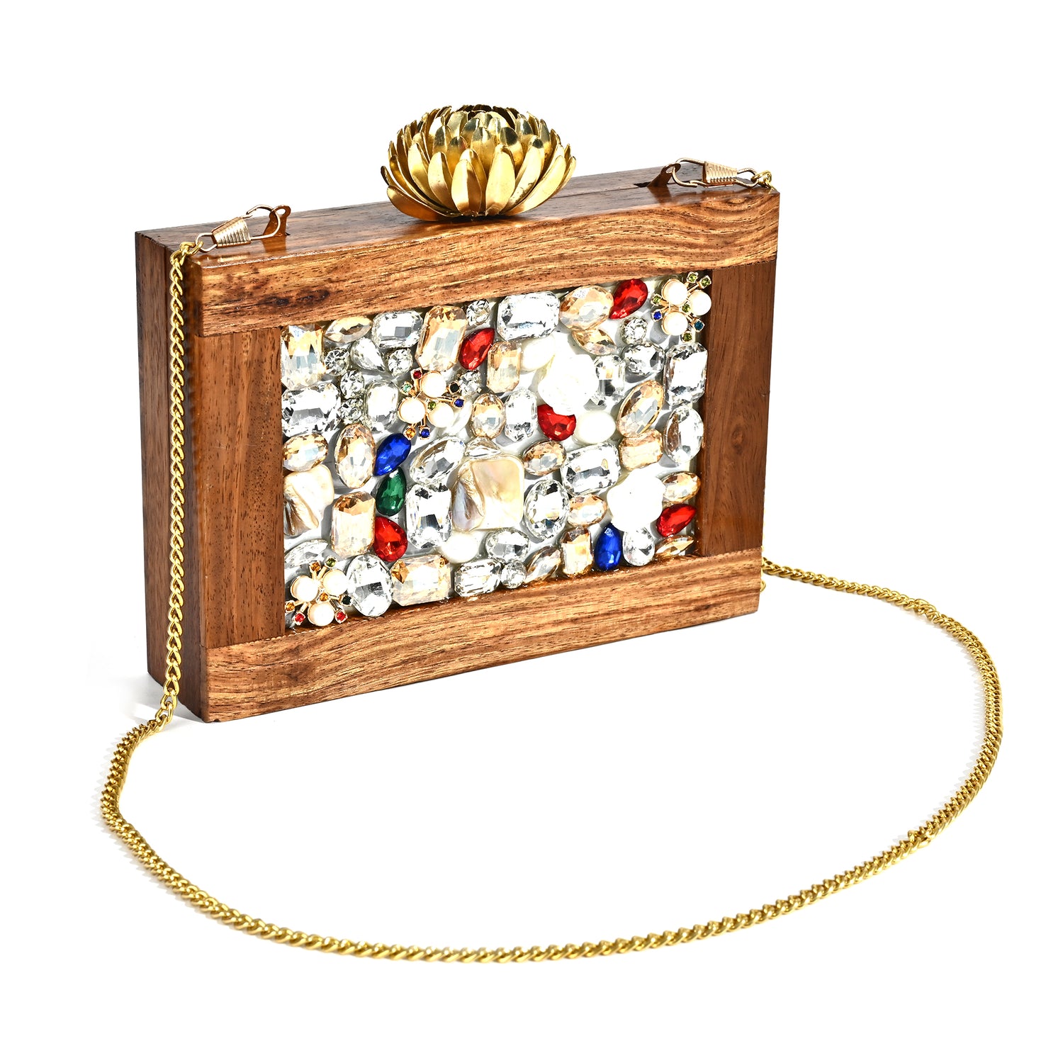 Liora Wooden Clutch