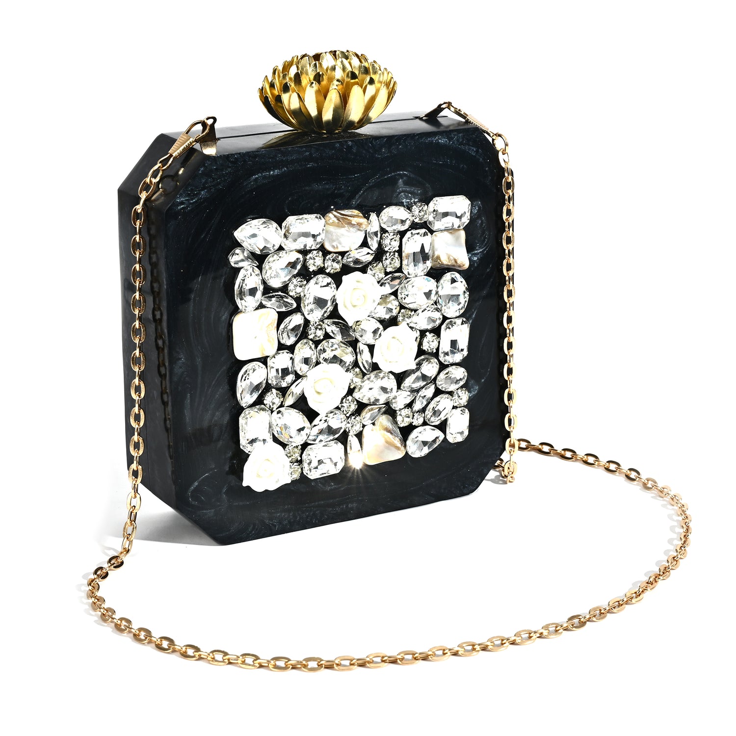 LUNA BLACK RESIN CLUTCH