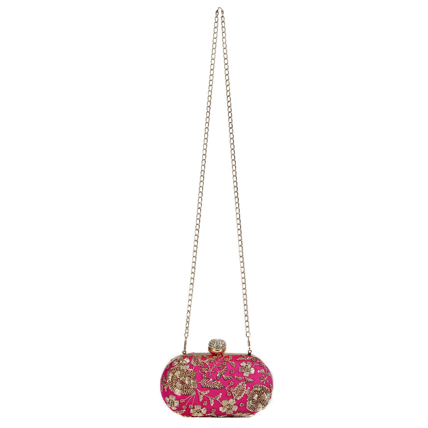 Pink Adaa  Oval Clutch
