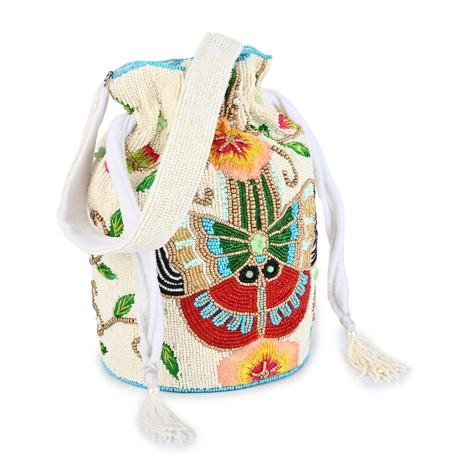 Parwana white potli bag