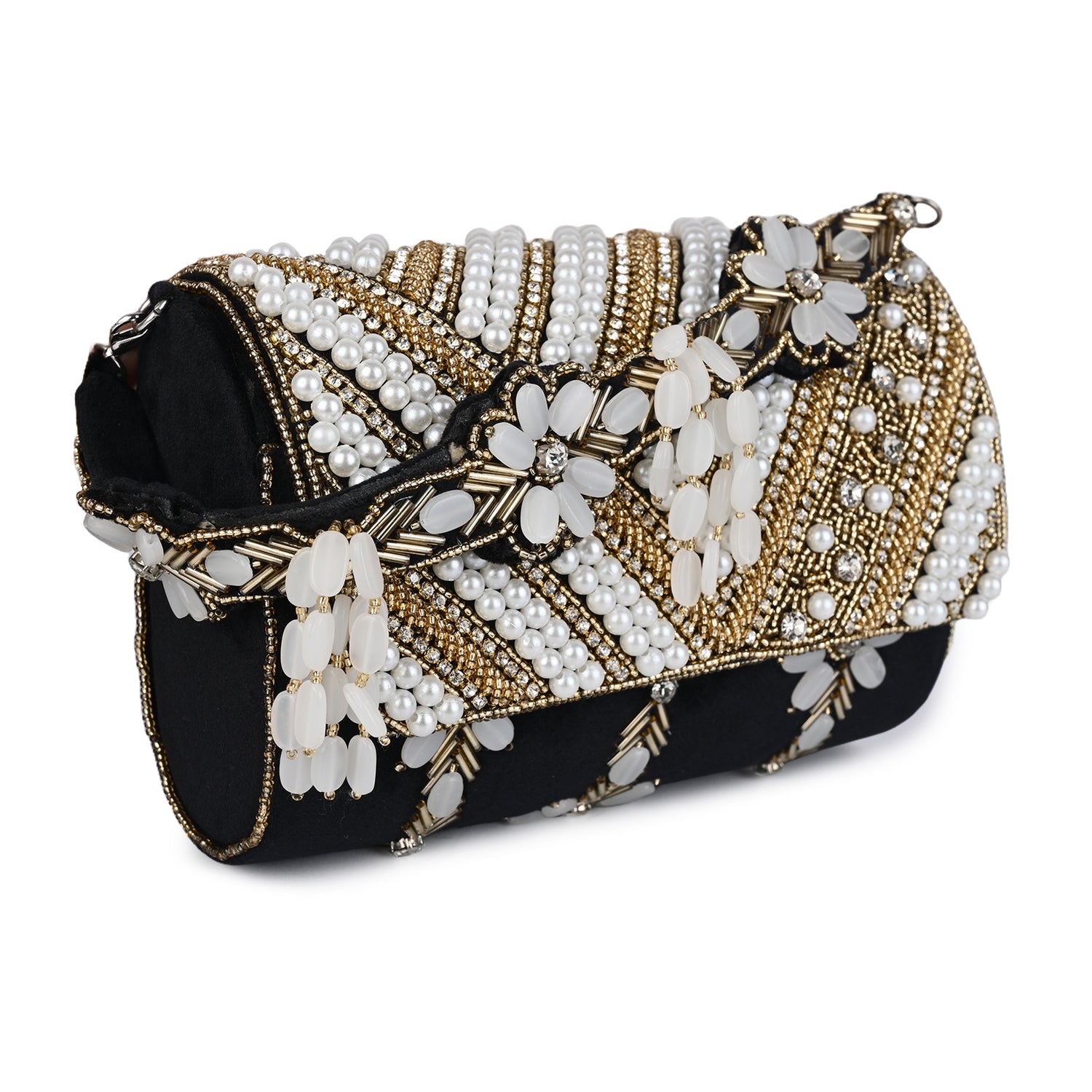 Aabroo black flap bag