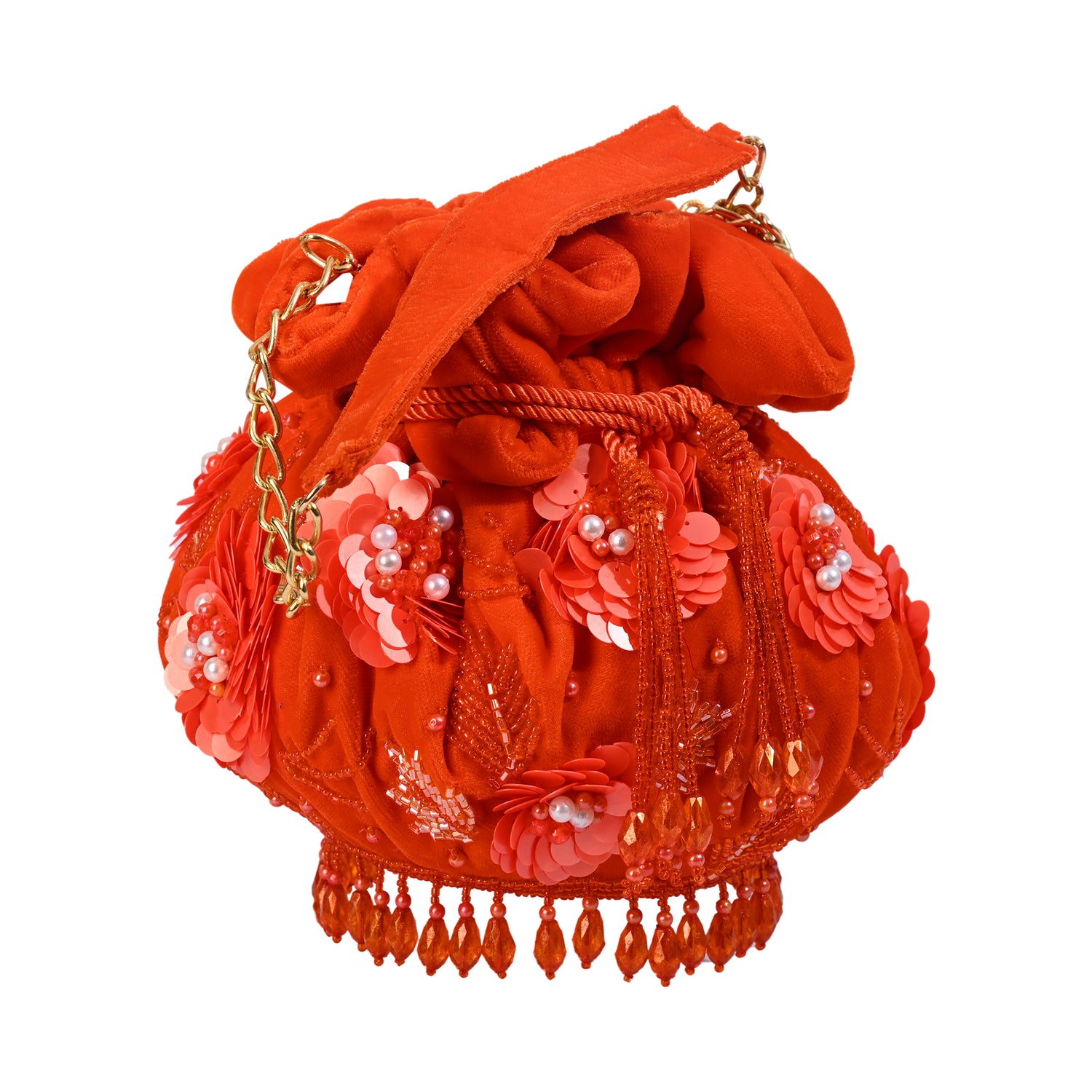 Kumkum Orange potli bag