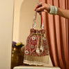 Zehra Red Hand Embroidered Potli Bag