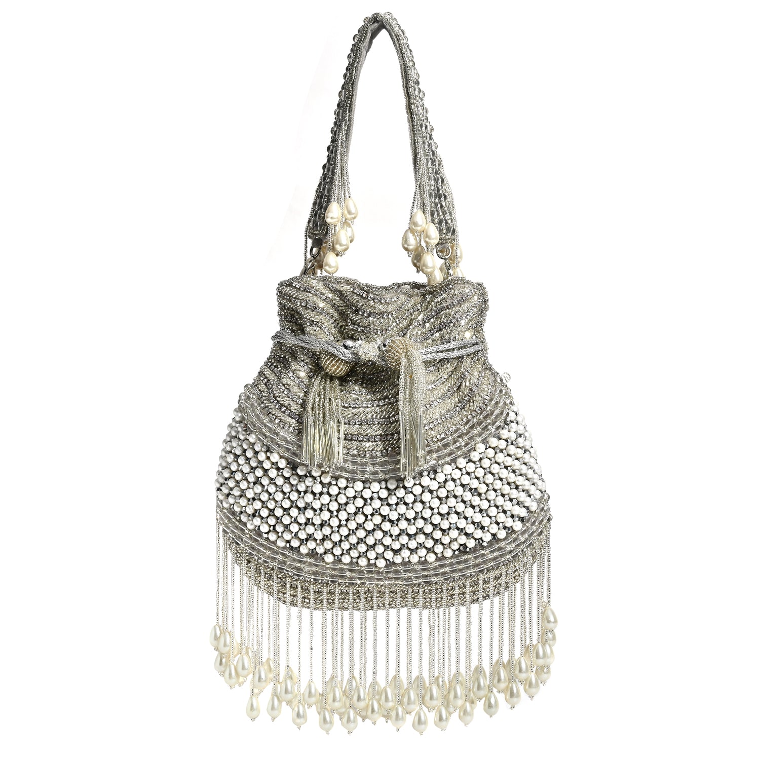 Saira Silver Cutdana potli