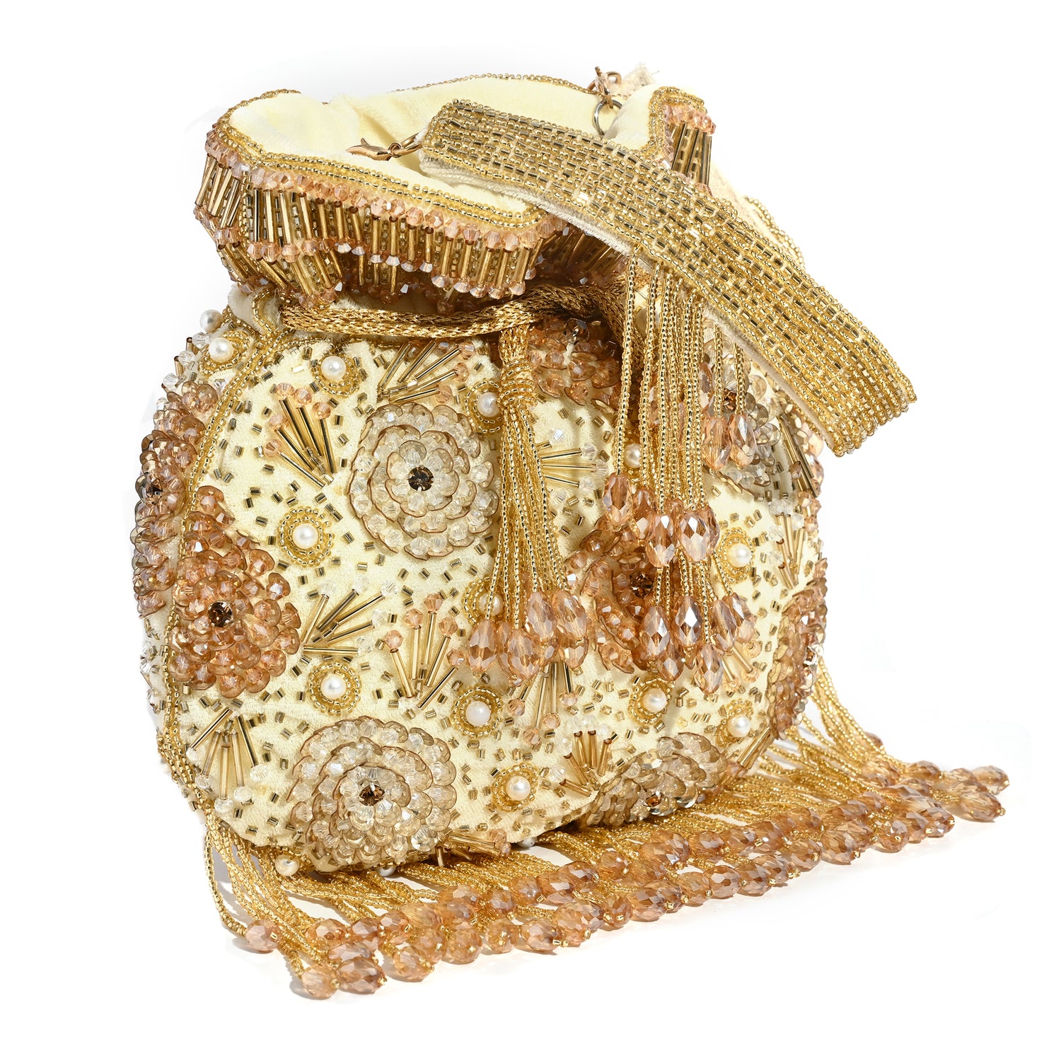 Laalima Golden Velvet Potli