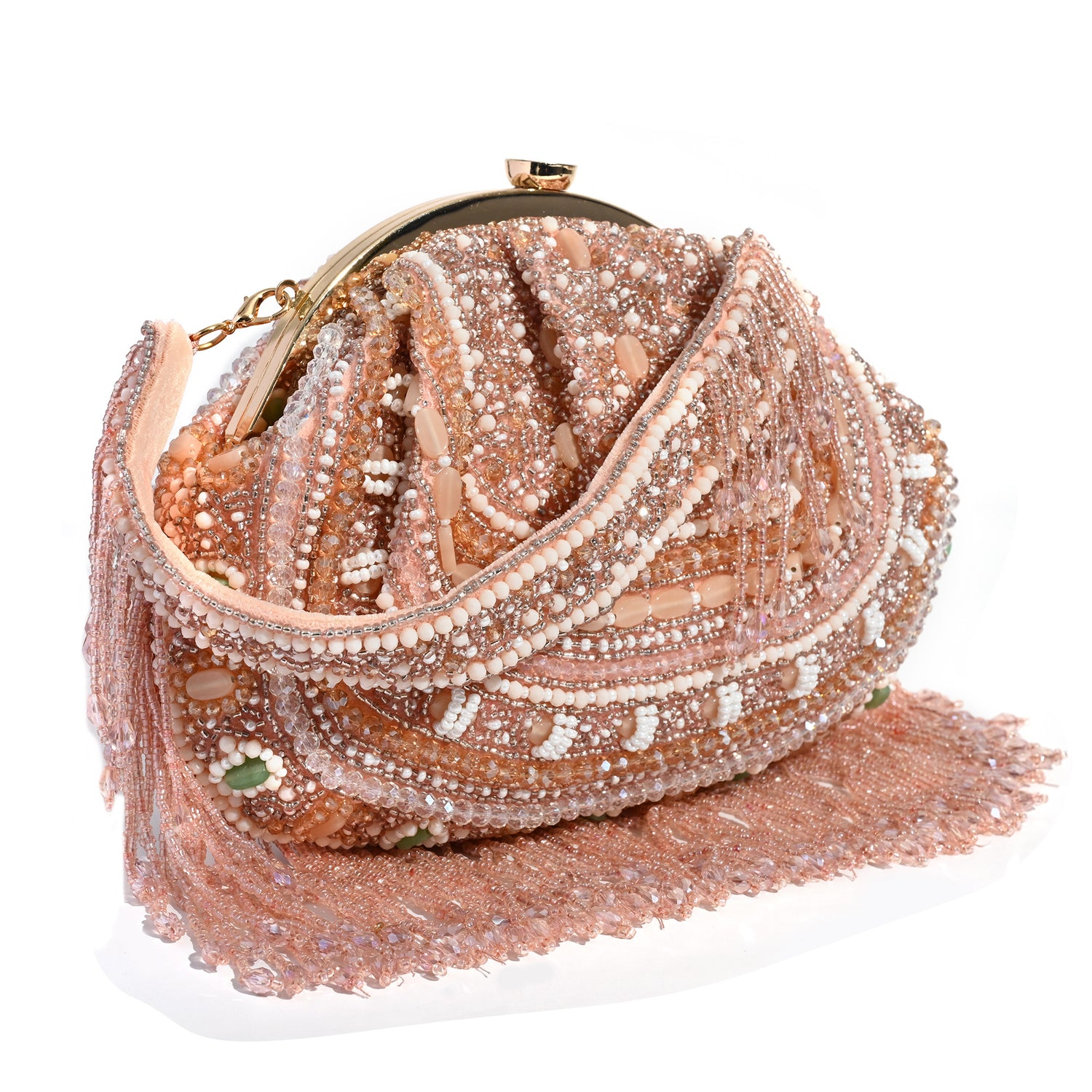 SUNEHRI PINK BATUA BAG