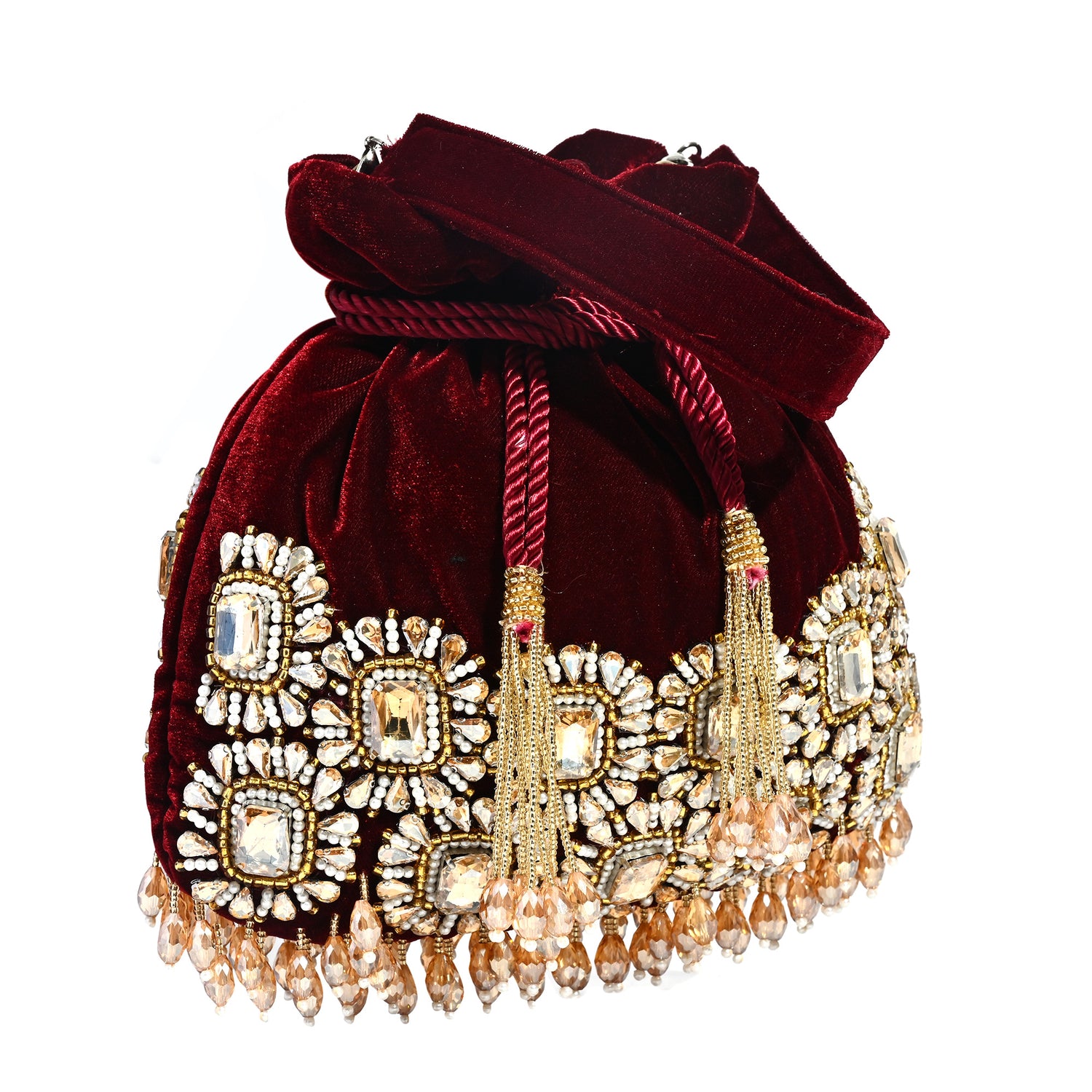 Noori Mehroon Potli Bag