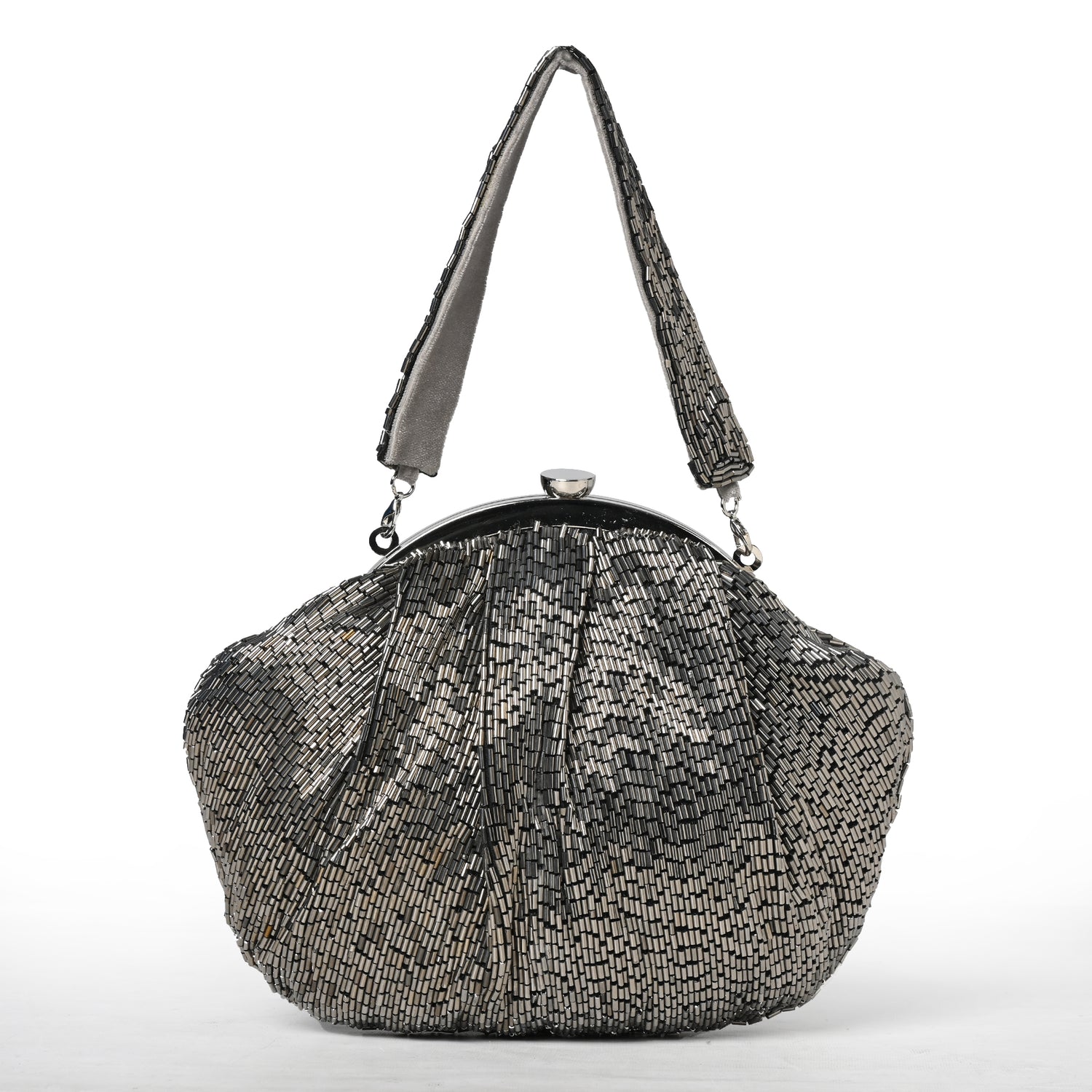 ZEENAT SILVER NALKI BATUA BAG