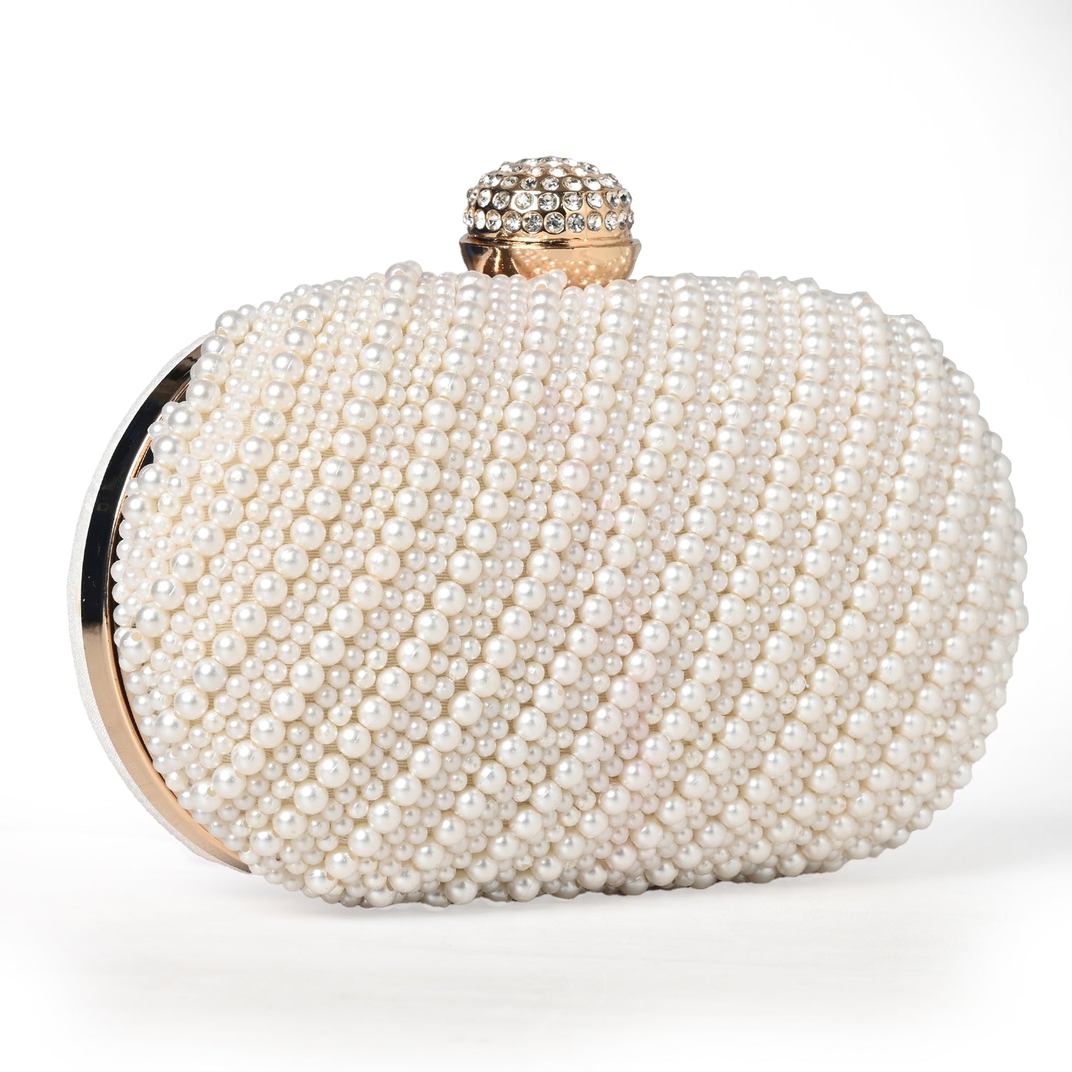 Pearl Bloom Oval Clutch