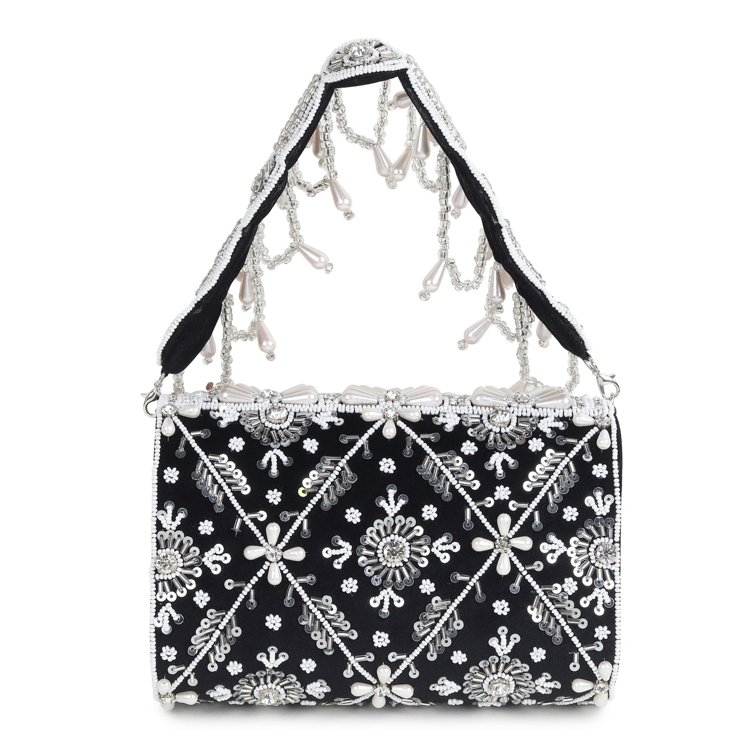 NOORANI BLACK FLAP BAG