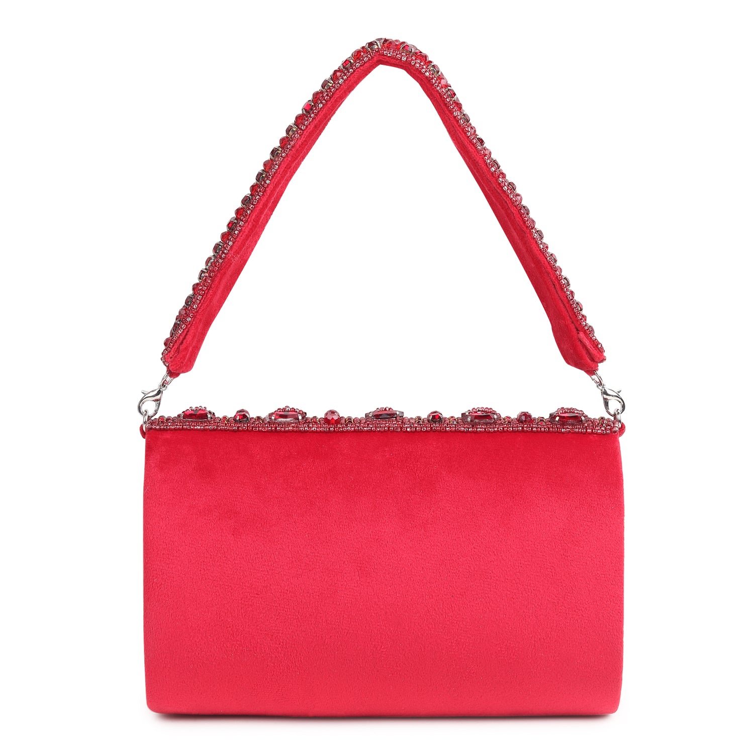 Ragini Red Studded Flap Bag