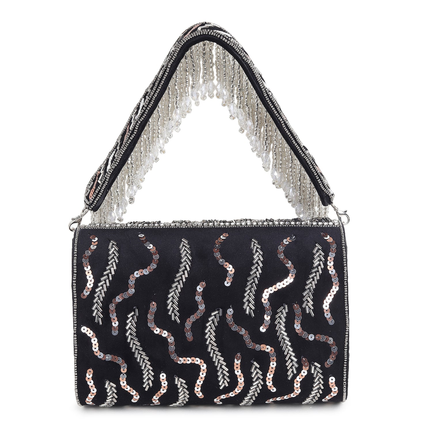 Raaz black flap bag