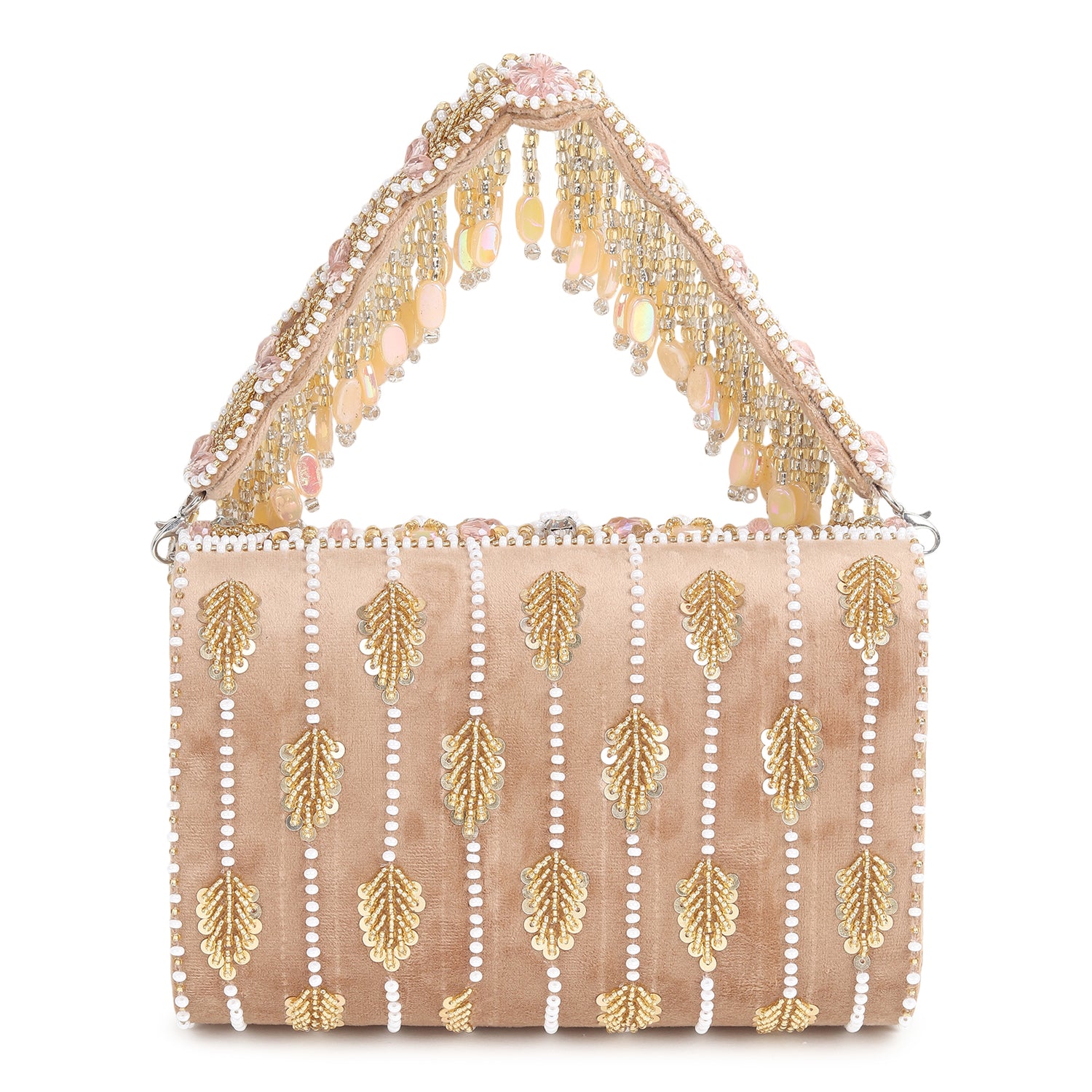 Zeenat Beige Flap Bag