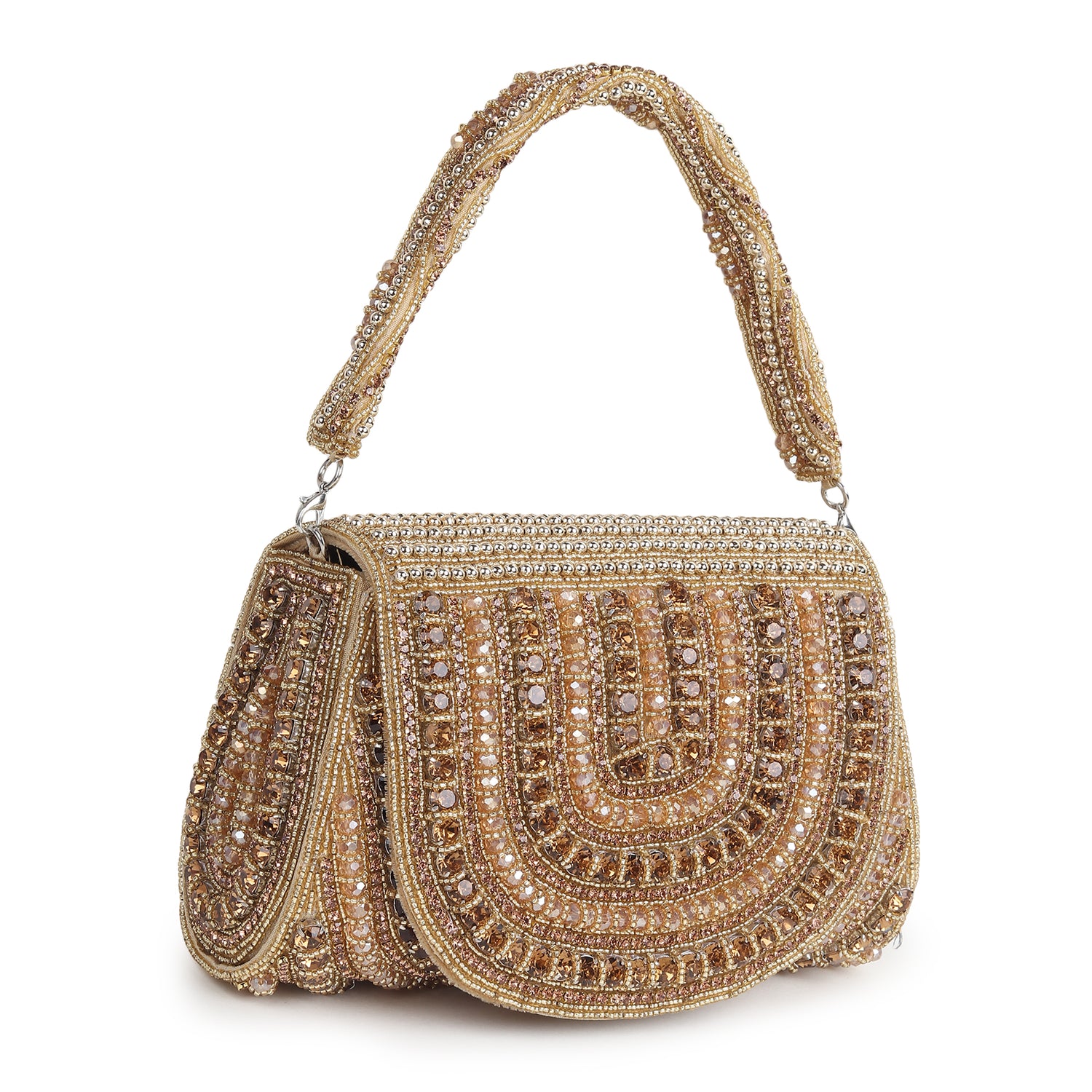 Zarqash Golden Flap Bag