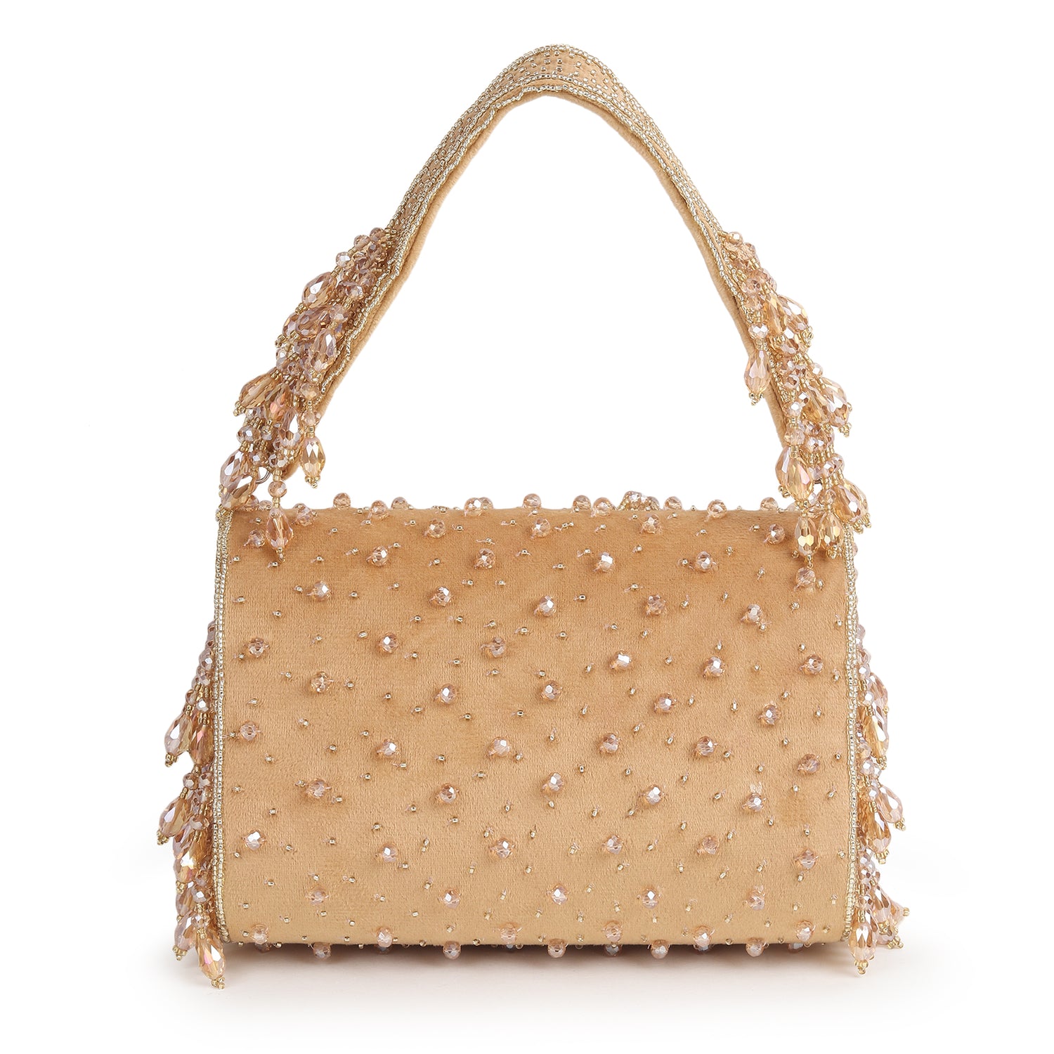shabnam golden flap bag