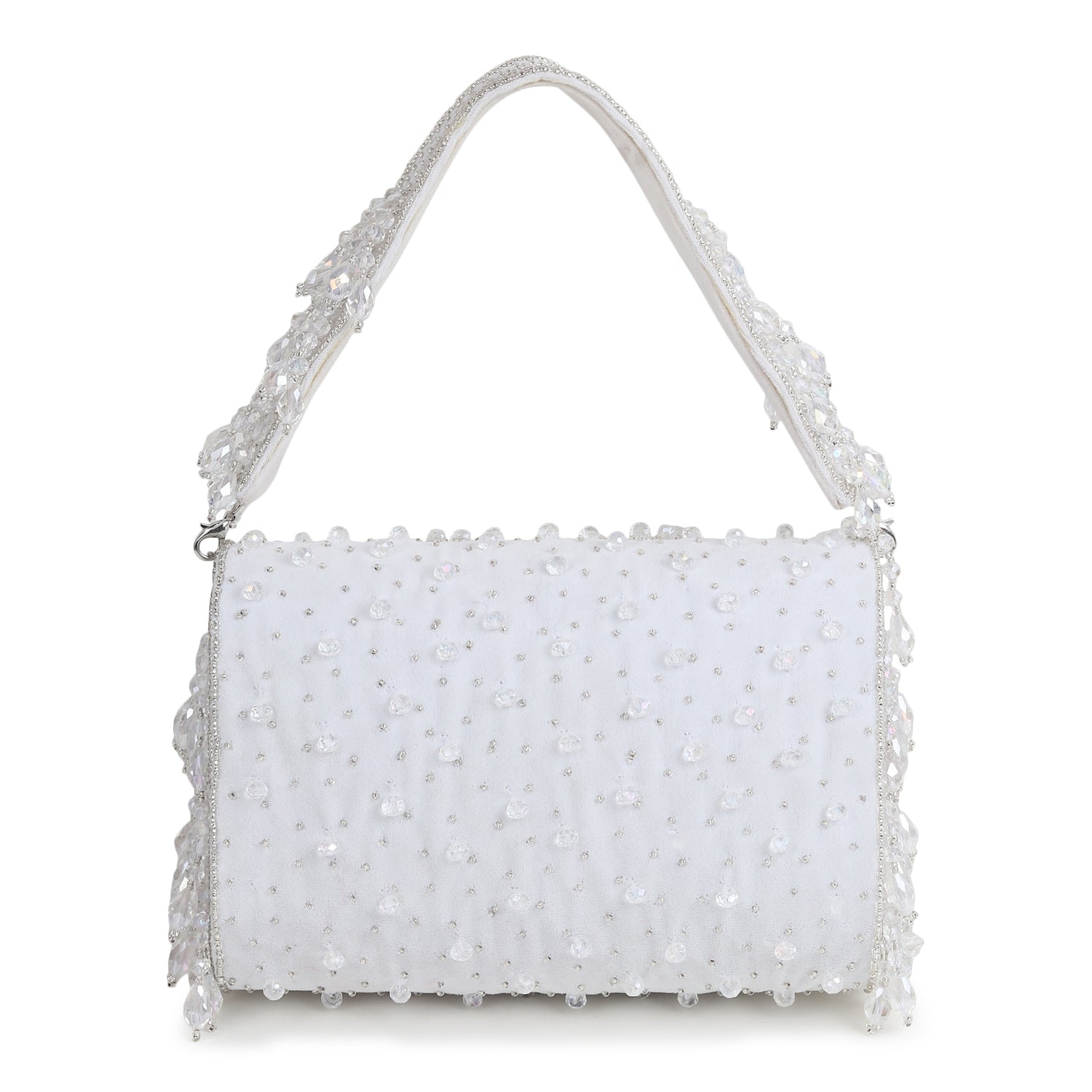 Shabnam White flap bag