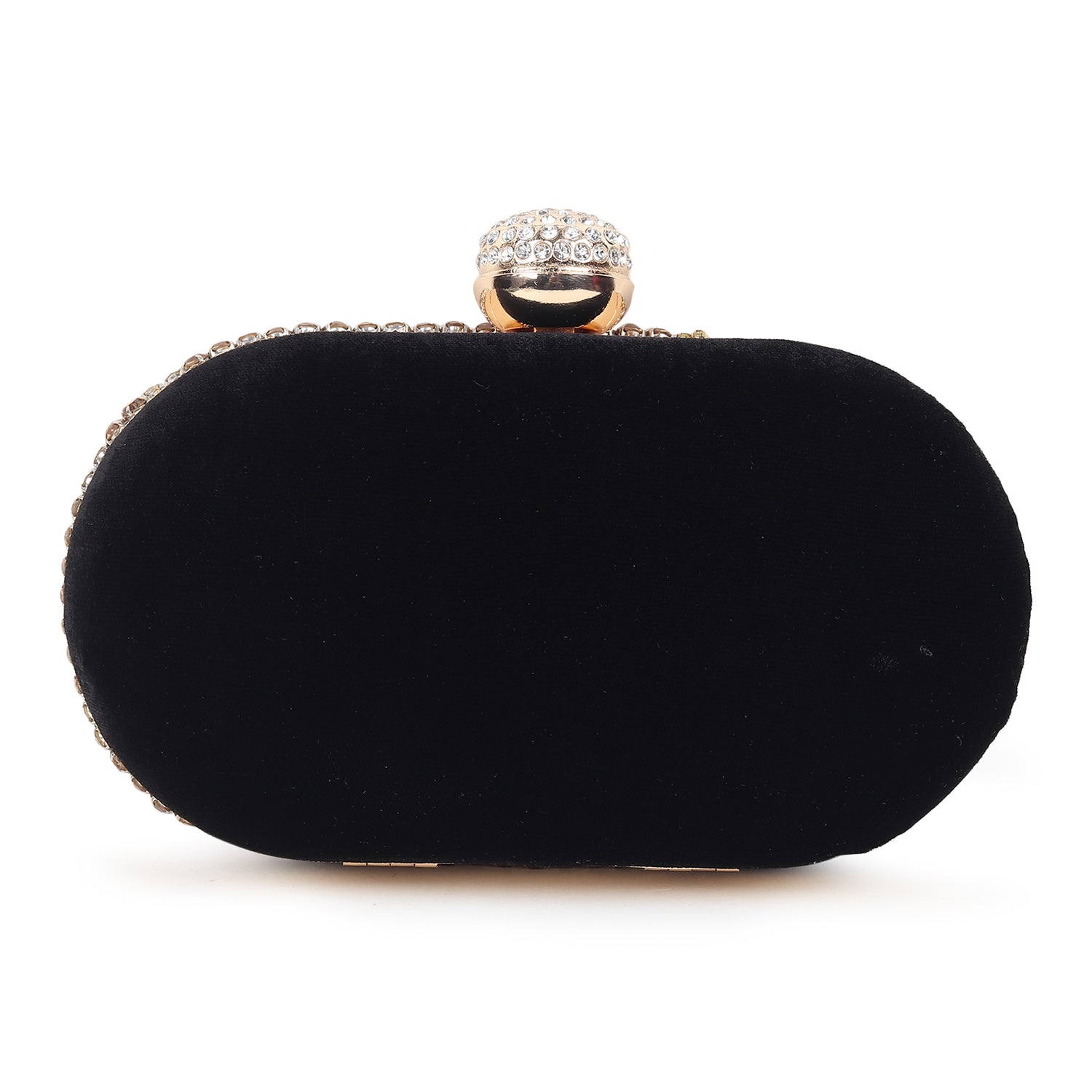 Twilight black oval Clutch
