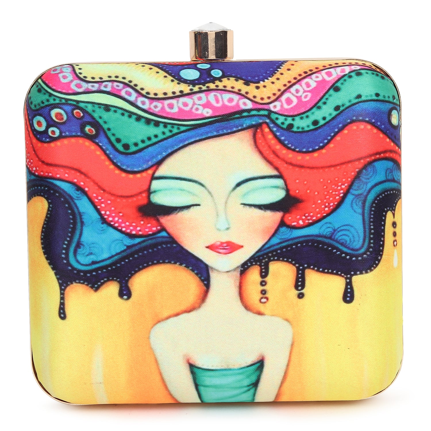 Dreamy Diva Printed Clutch