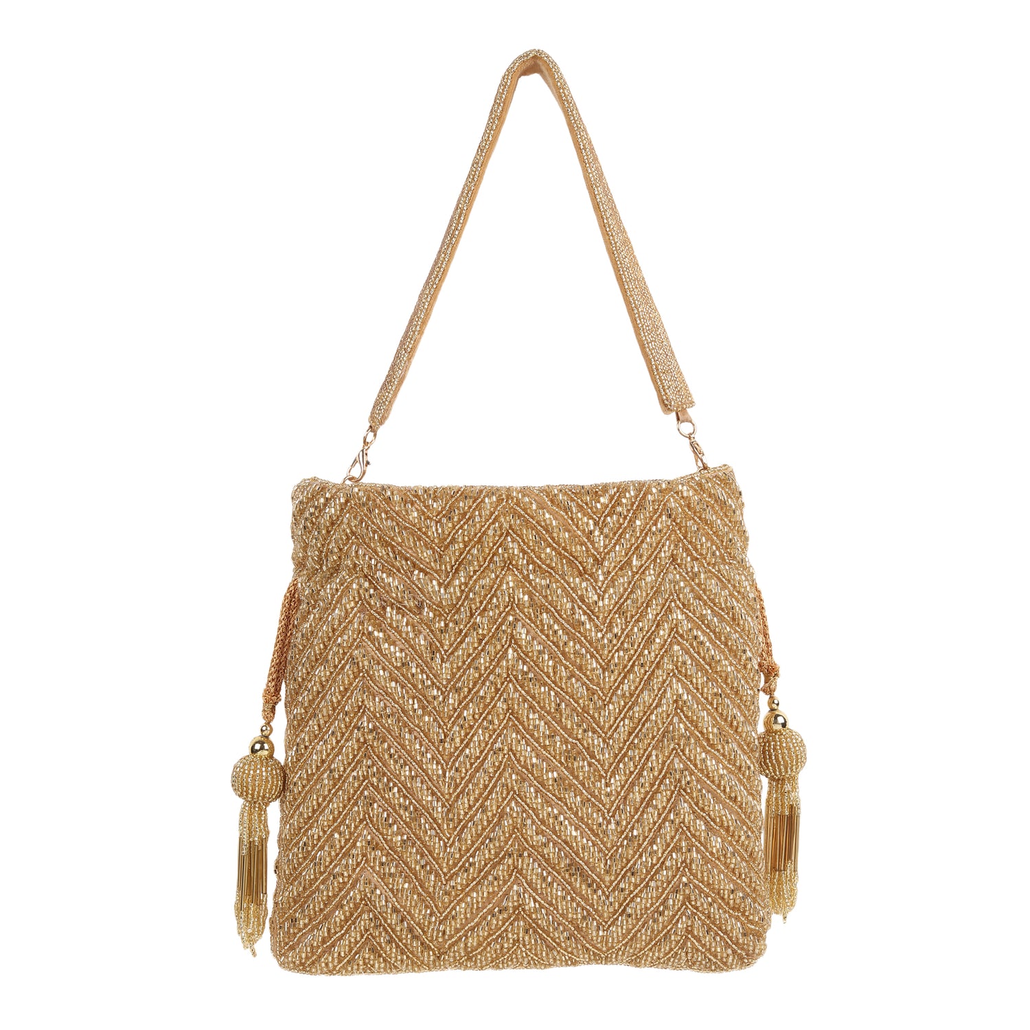 Silsila Golden Potli Bag