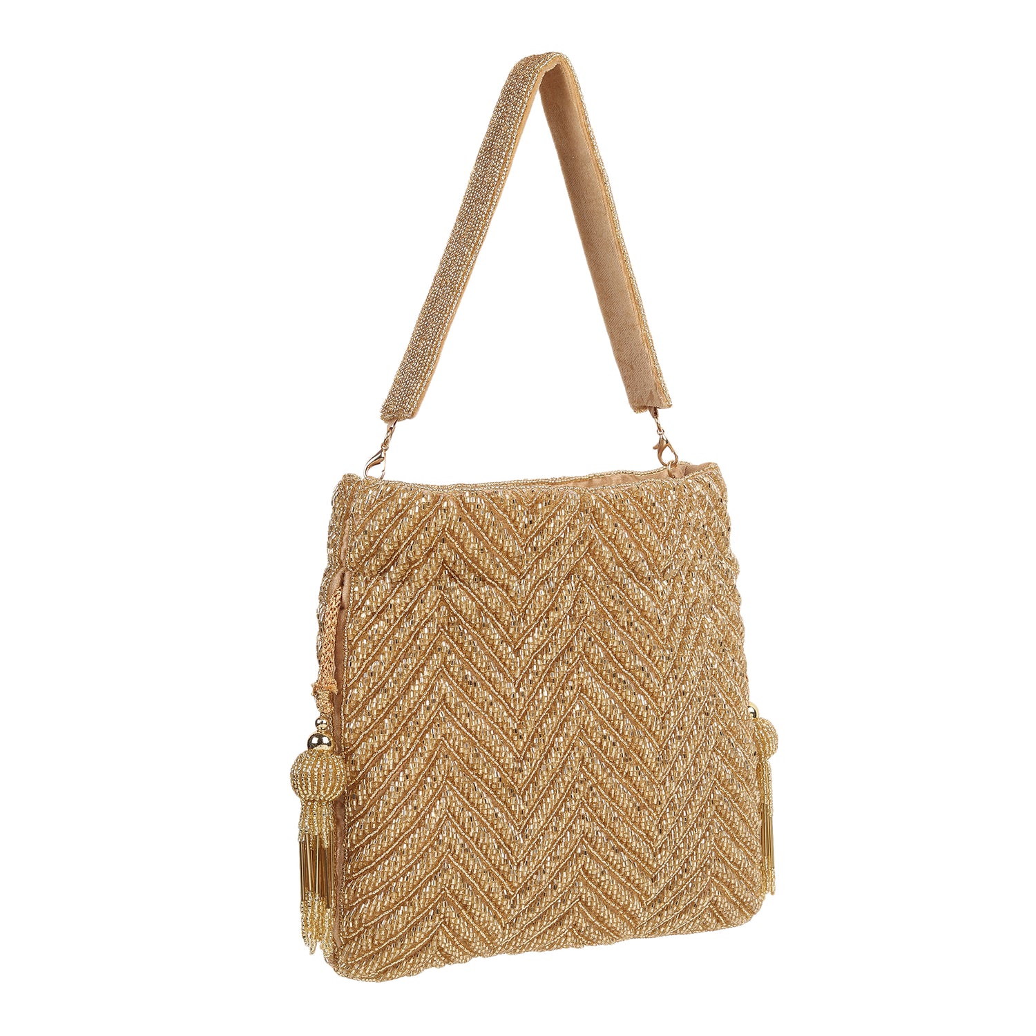 Silsila Golden Potli Bag