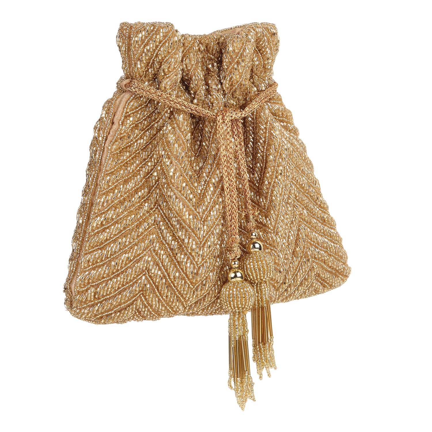 Silsila Golden Potli Bag