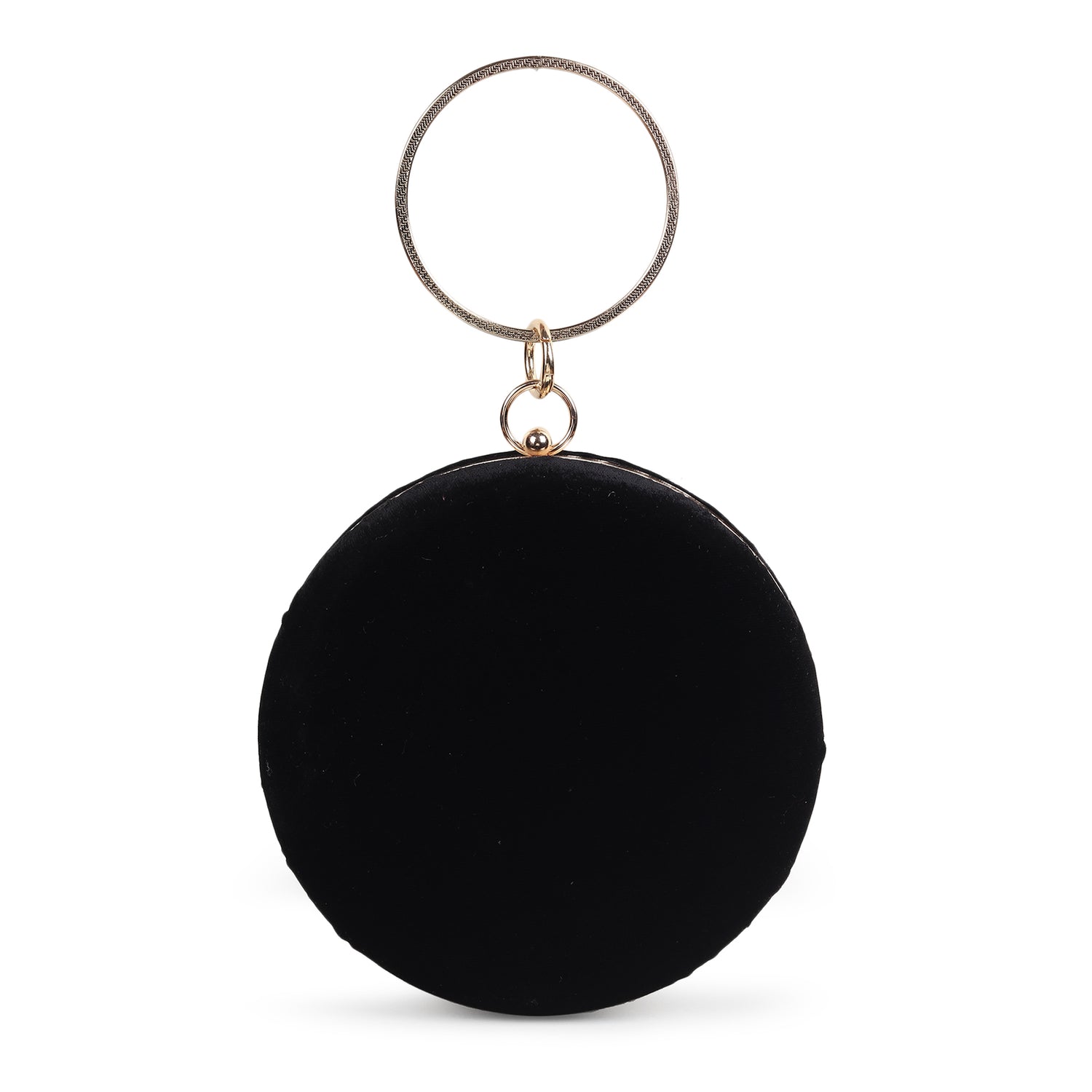 LEO BLACK ROUND CLUTCH