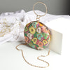Harini Round Hand Embroidered Clutch Bag