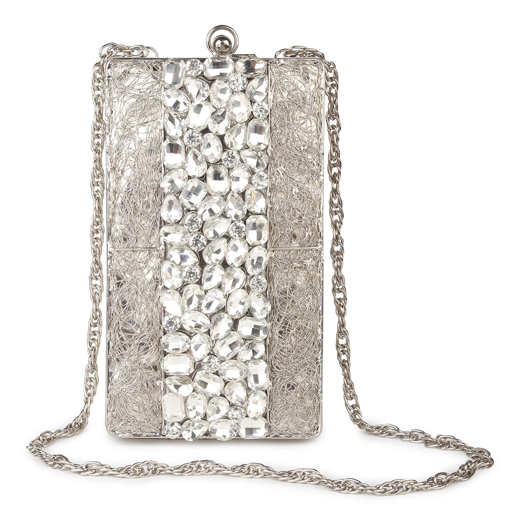 Gemme Silver Clutch