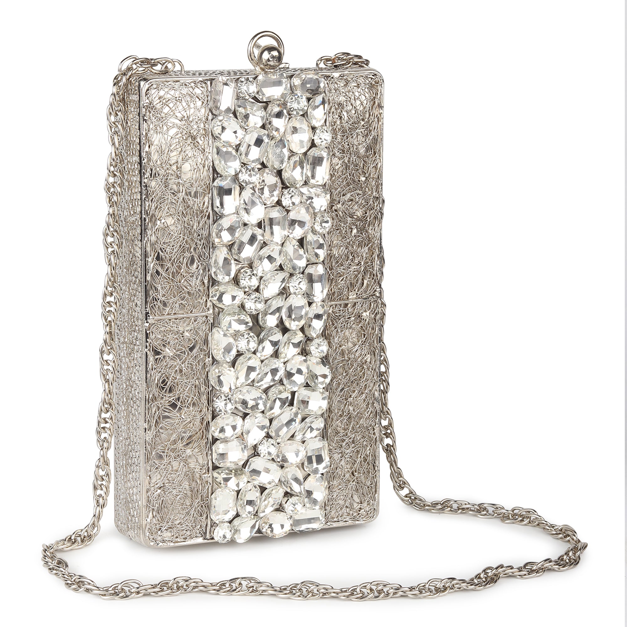 Gemme Silver Clutch