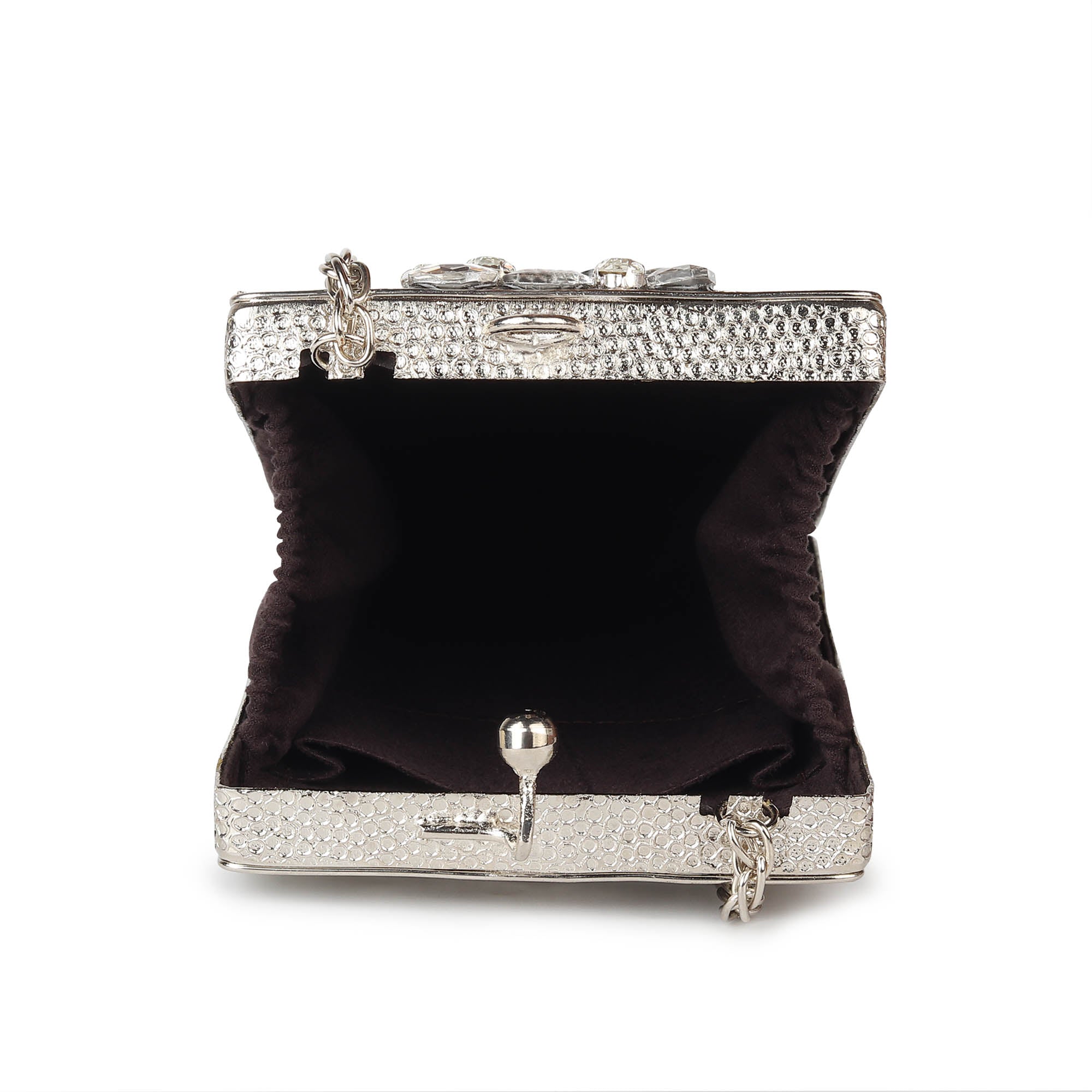 Gemme Silver Clutch