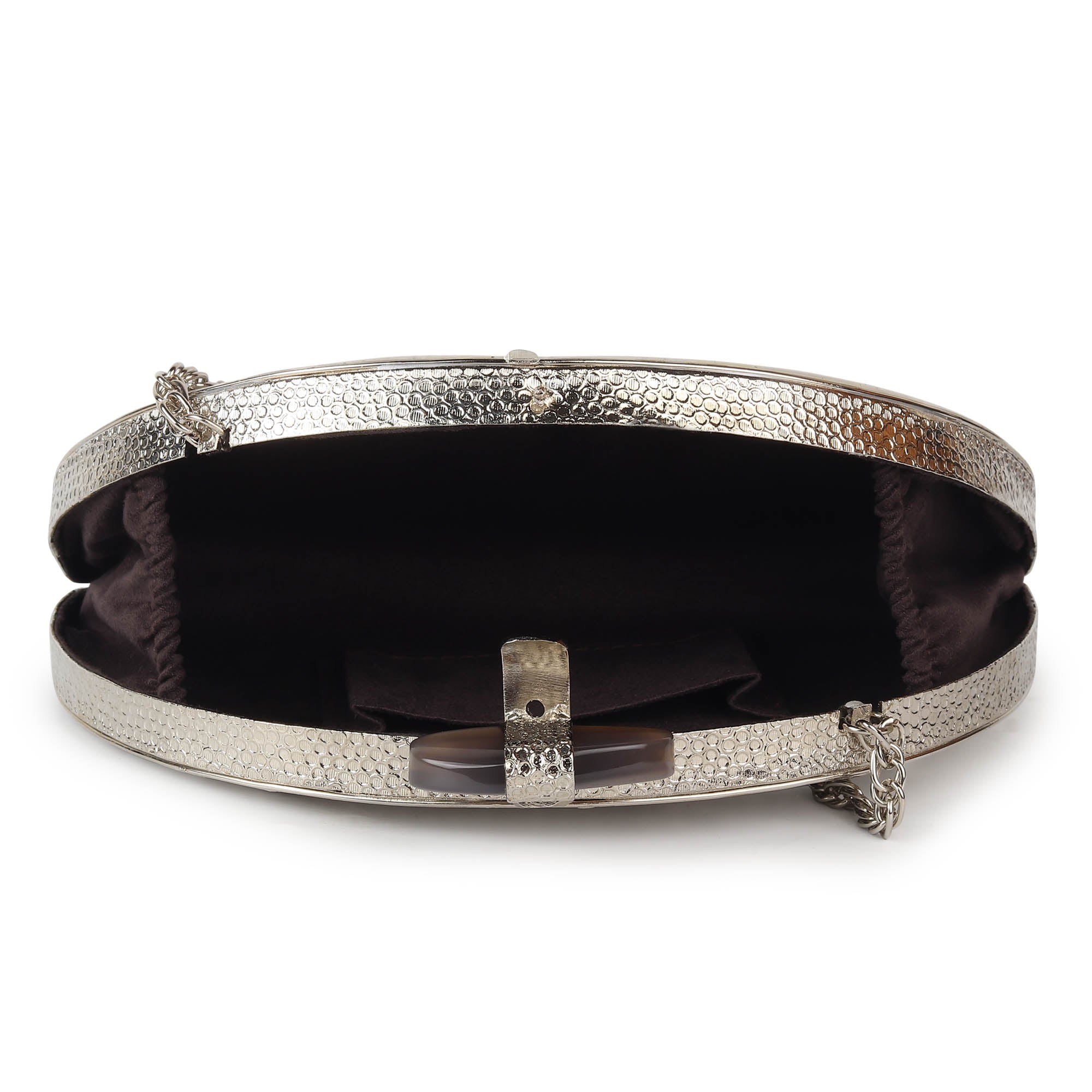 Inara Silver Clutch