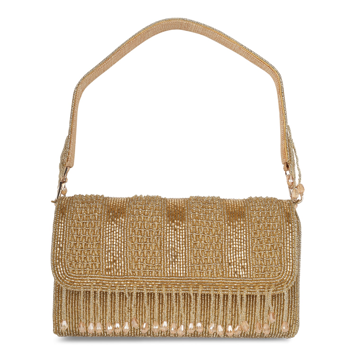 Yashika Golden Flap Bag